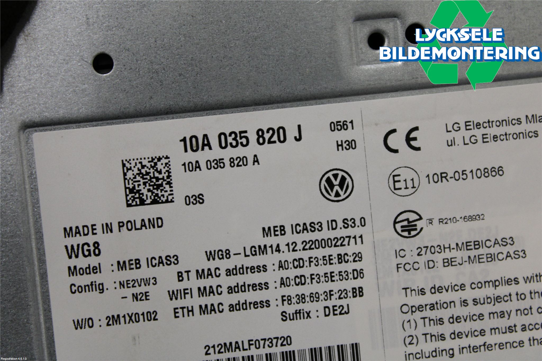Volkswagen VW ID.3 21- Cd Radio - Multimediapanel