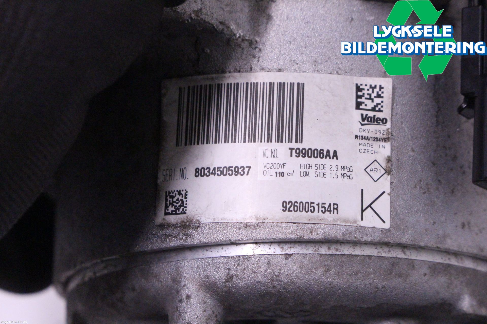 Dacia DUSTER 18-24 Ac Kompressor