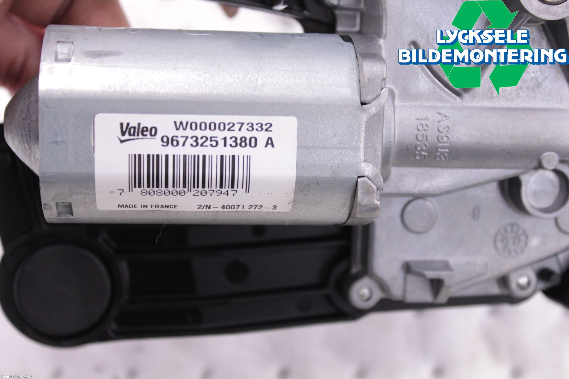 Peugeot 208 12-15 Torkarmotor Baklucka