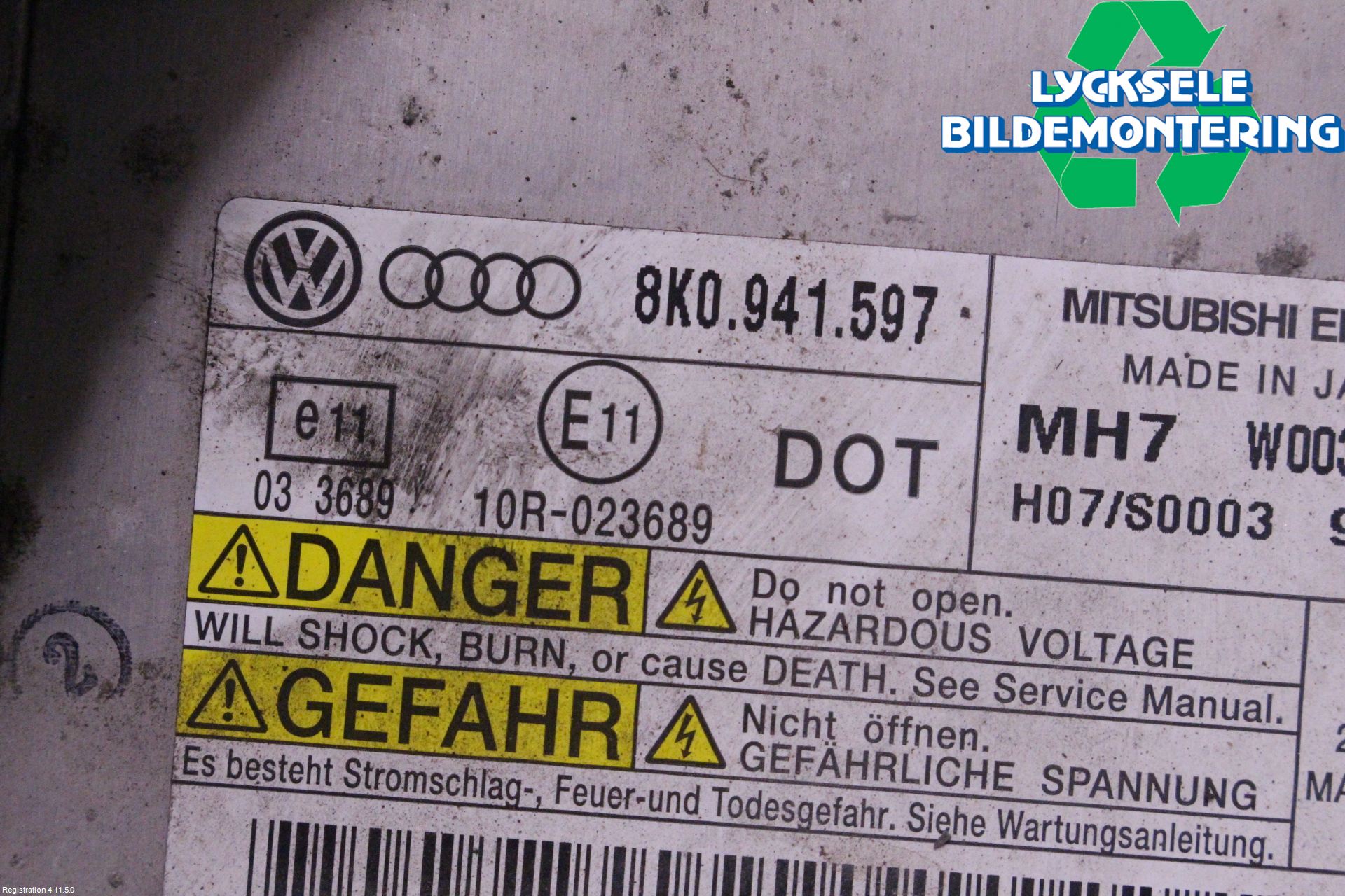 Audi A4/S4 08-11 Styrenhet Strålkastare