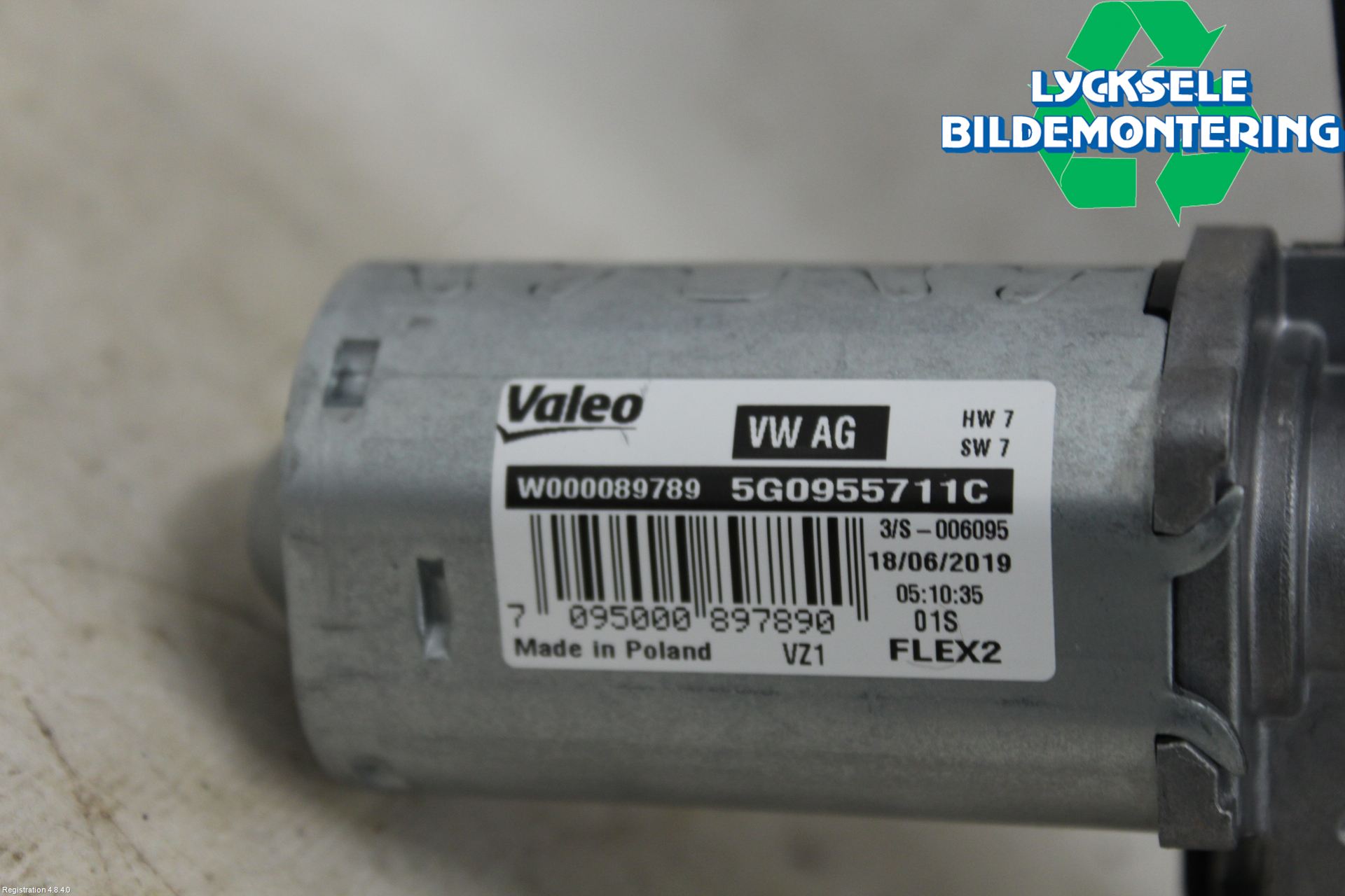 Volkswagen VW PASSAT 15-19 Torkarmotor Baklucka