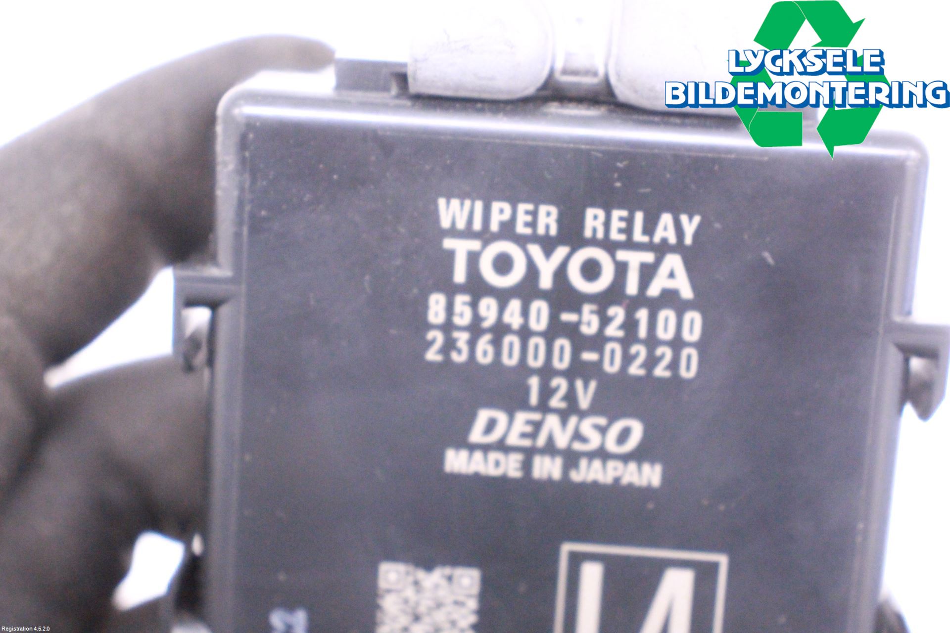 Toyota YARIS XP21 20- Relä Torkarmotor