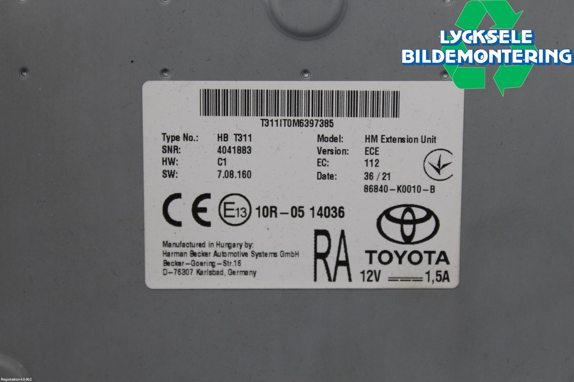 Toyota RAV4 19- Radio Övrigt