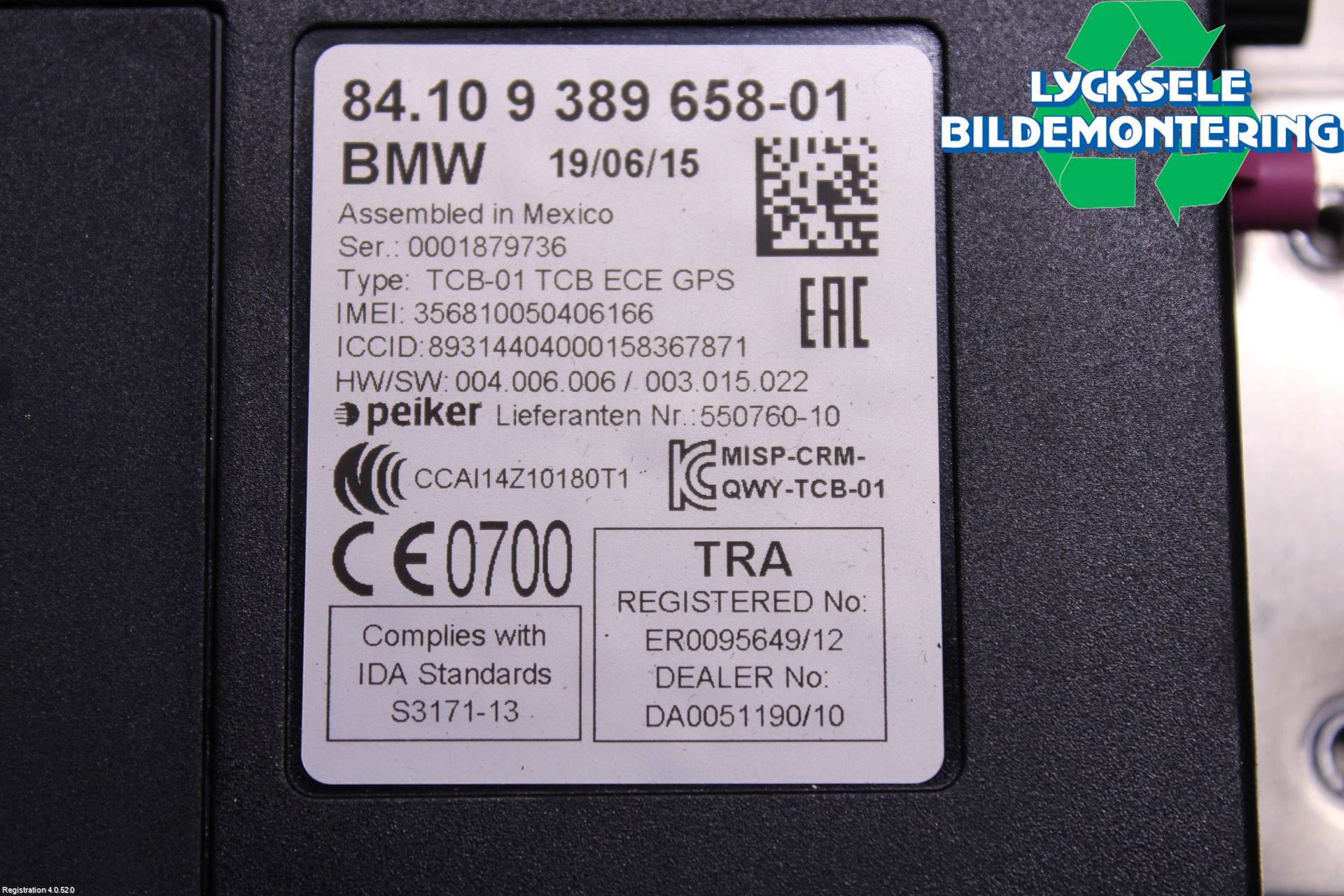 BMW 1 F20/F21 11-19 Styrenhet Övrigt