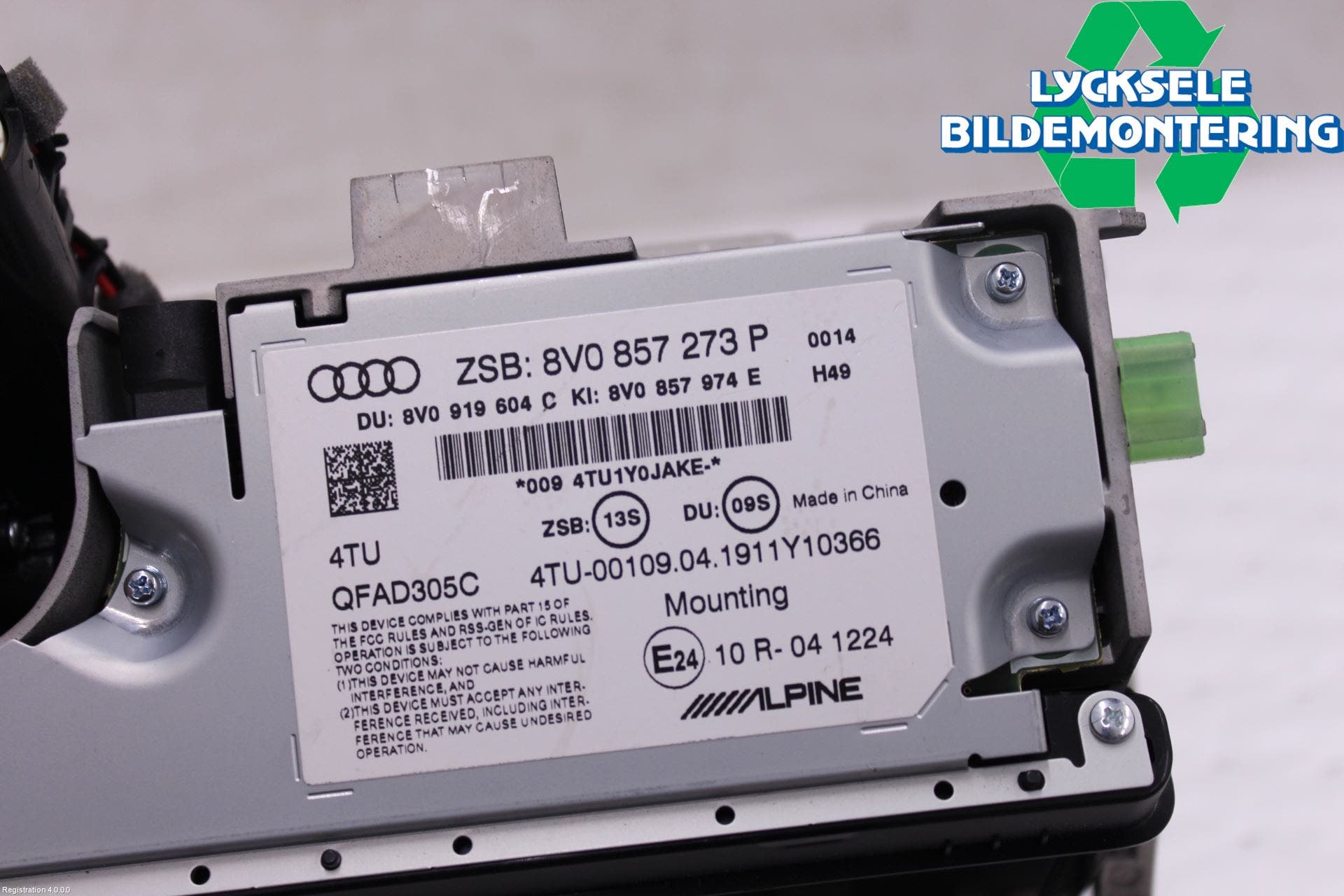 Audi A3/S3 8V 13-20 Bildskärm