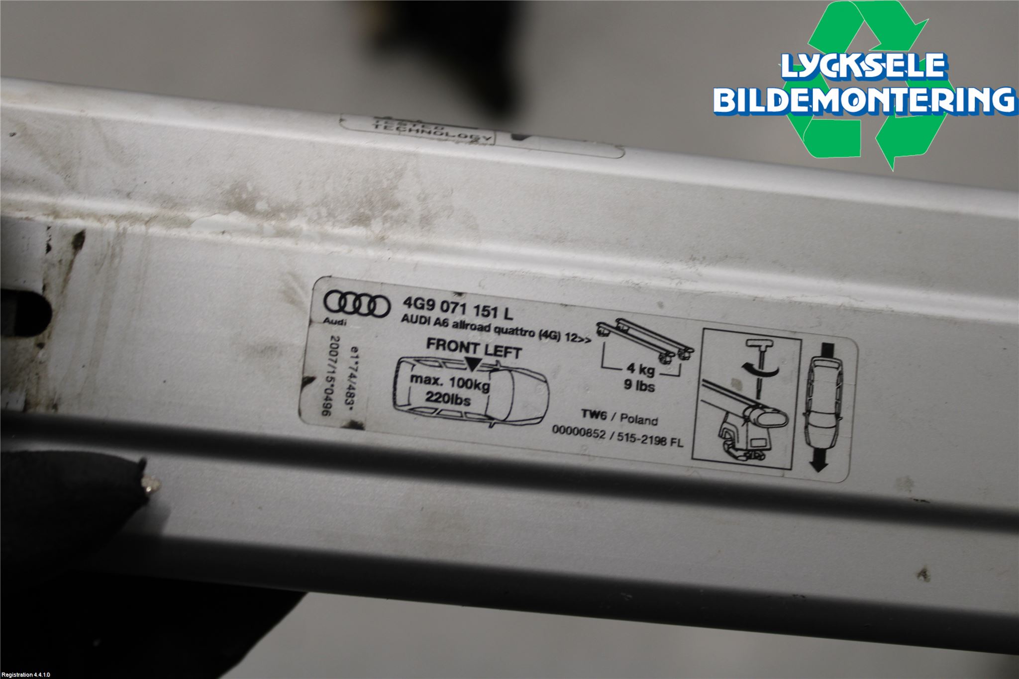 Audi A6 ALLROAD 12-18 Lastbåge-Lastgaller Flak