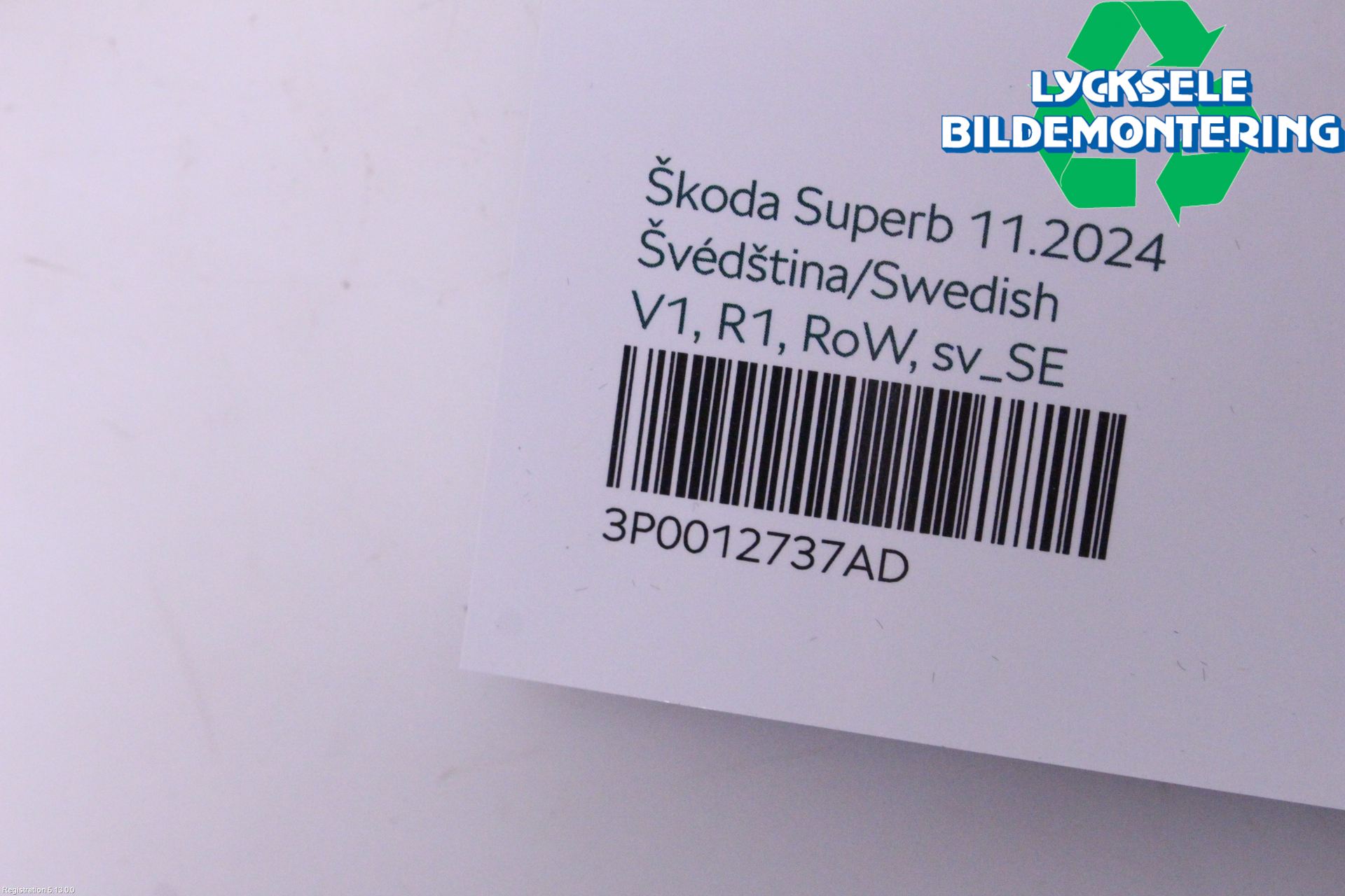 Skoda SUPERB 24- Instruktionsbok