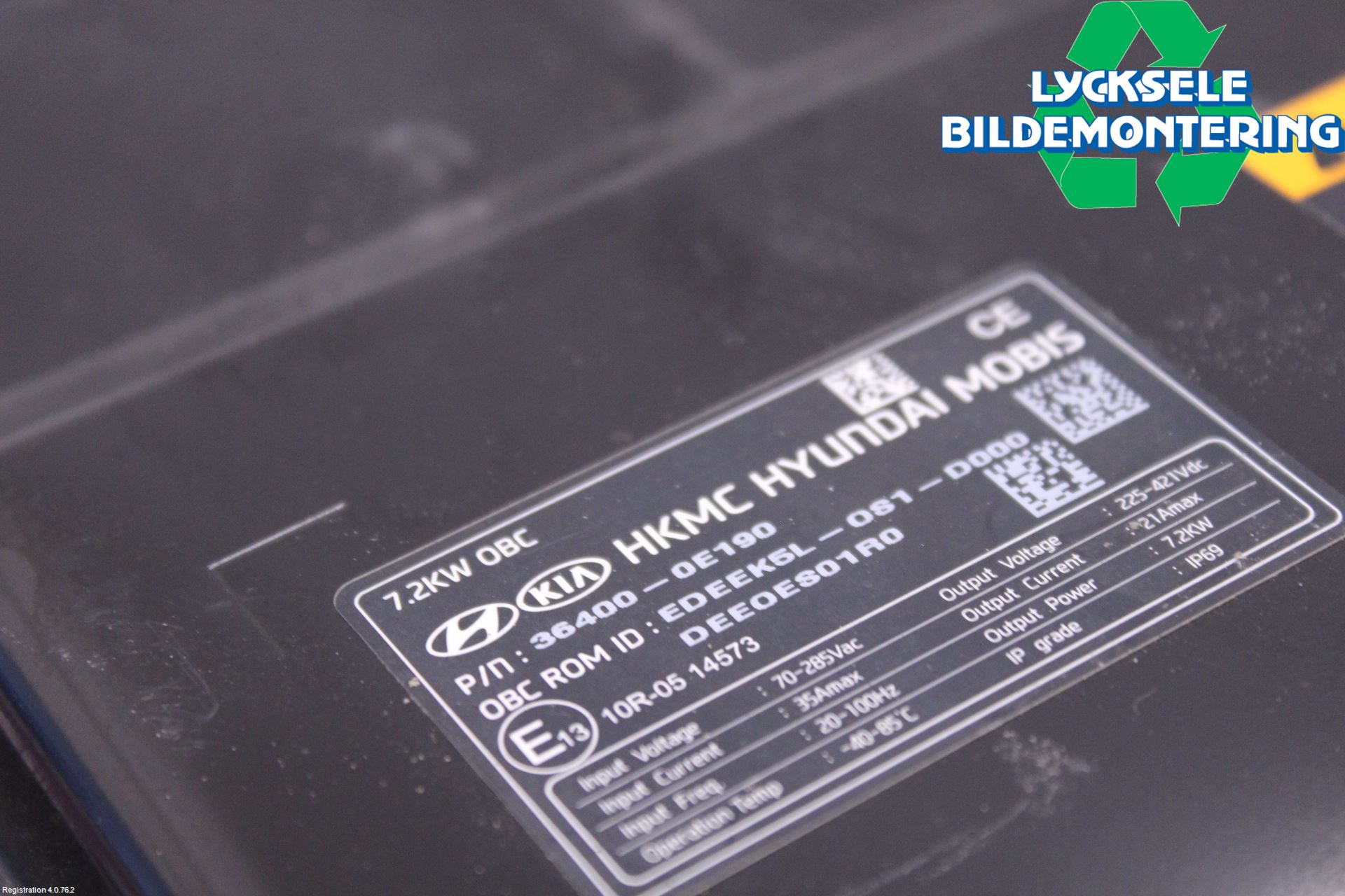 Kia NIRO (DE) 17-22 Batteriladdare Högspänning