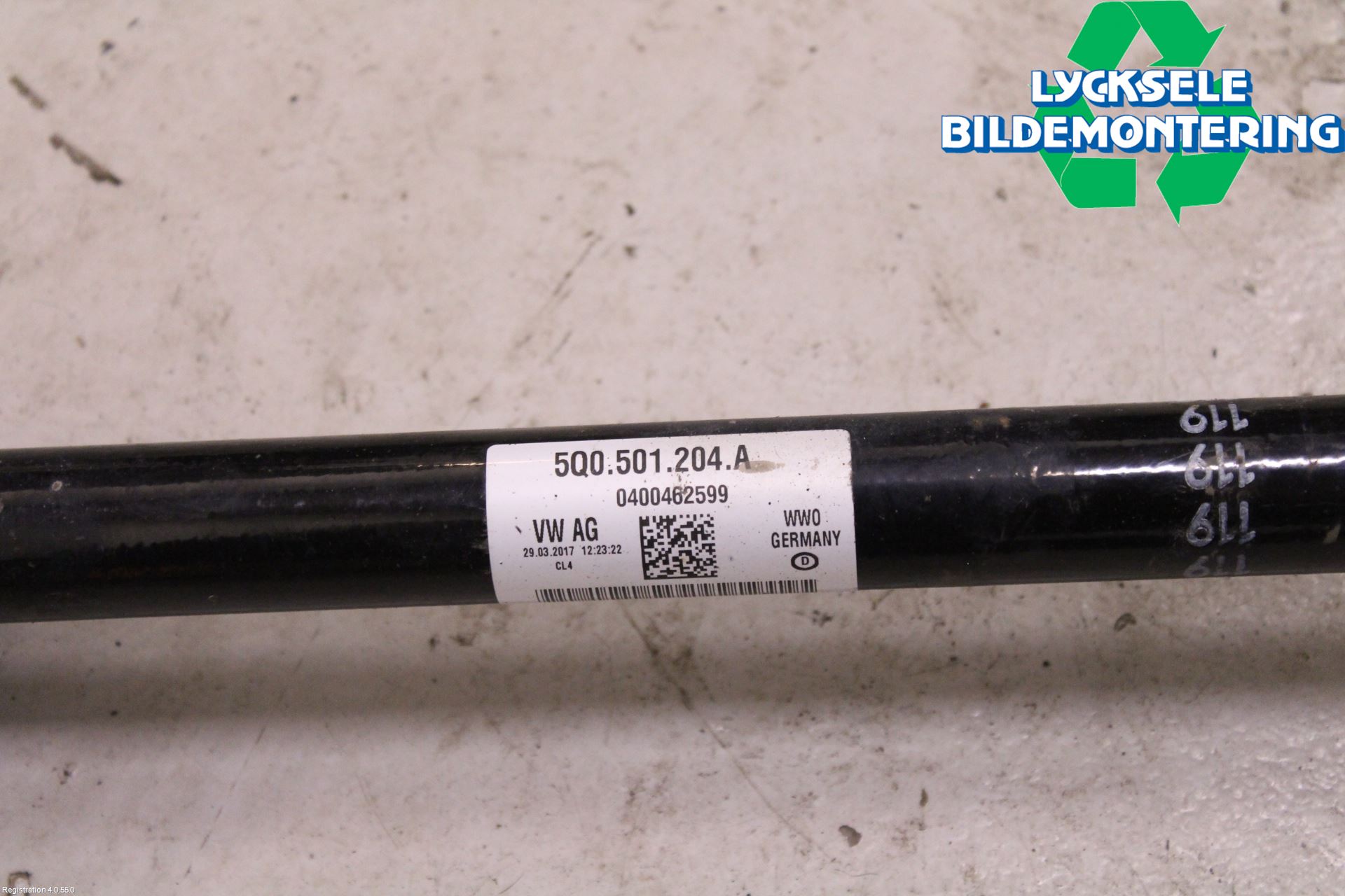 Volkswagen VW GOLF / E-GOLF VII 13-20 Drivaxel Bak Höger