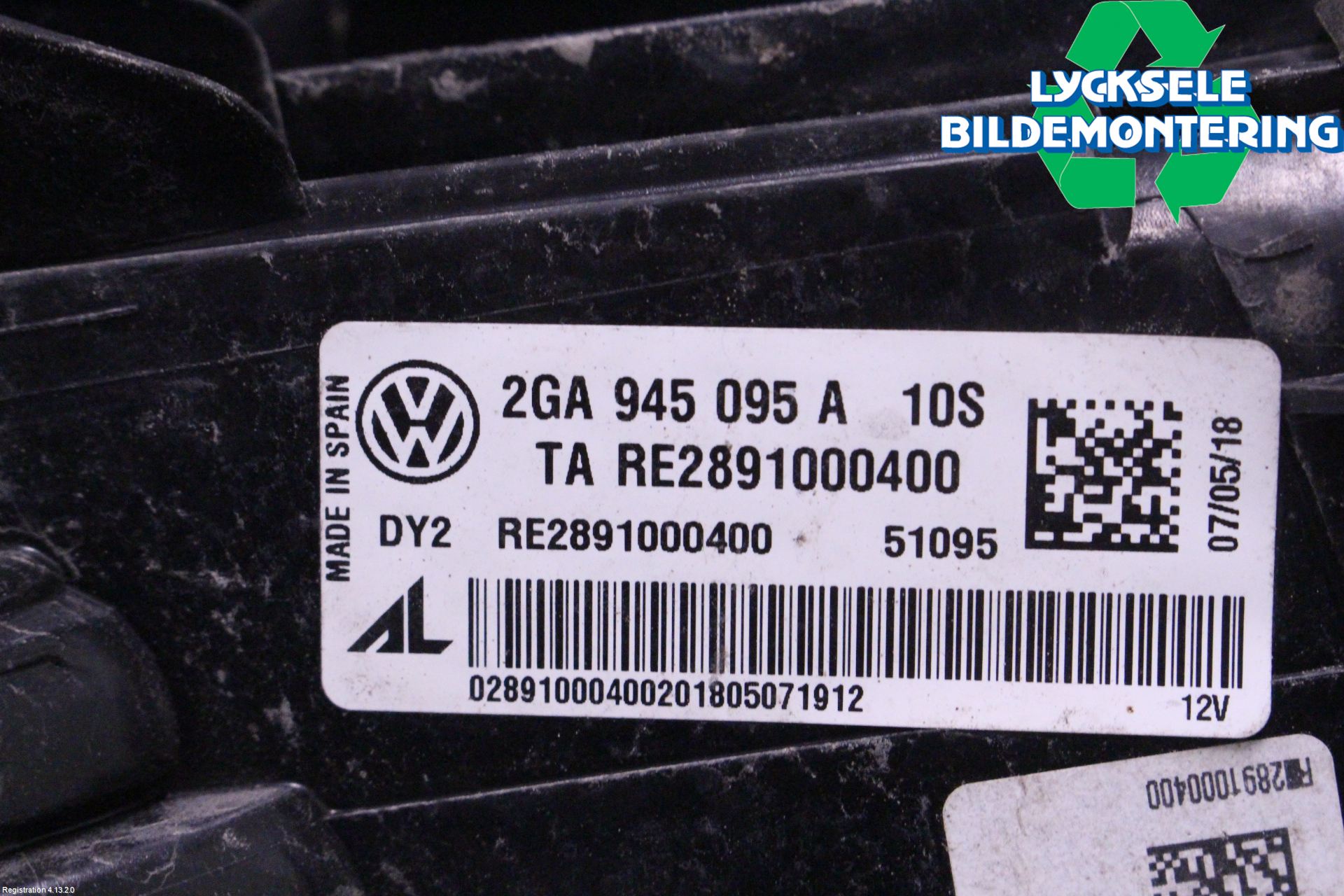 Volkswagen VW T-ROC 18- Bakljus Vänster