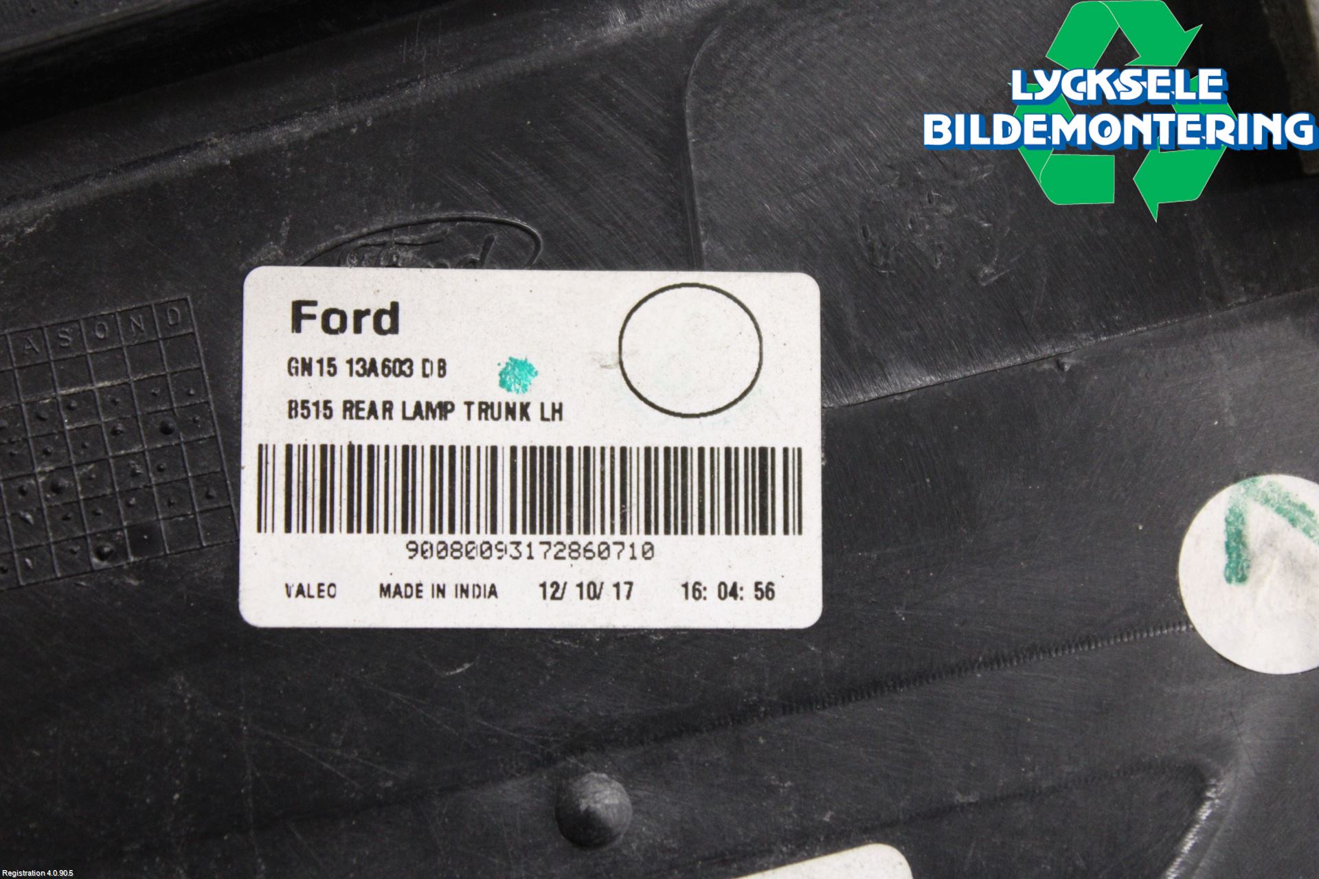 Ford ECOSPORT 17- Bakljus Lucka Vä