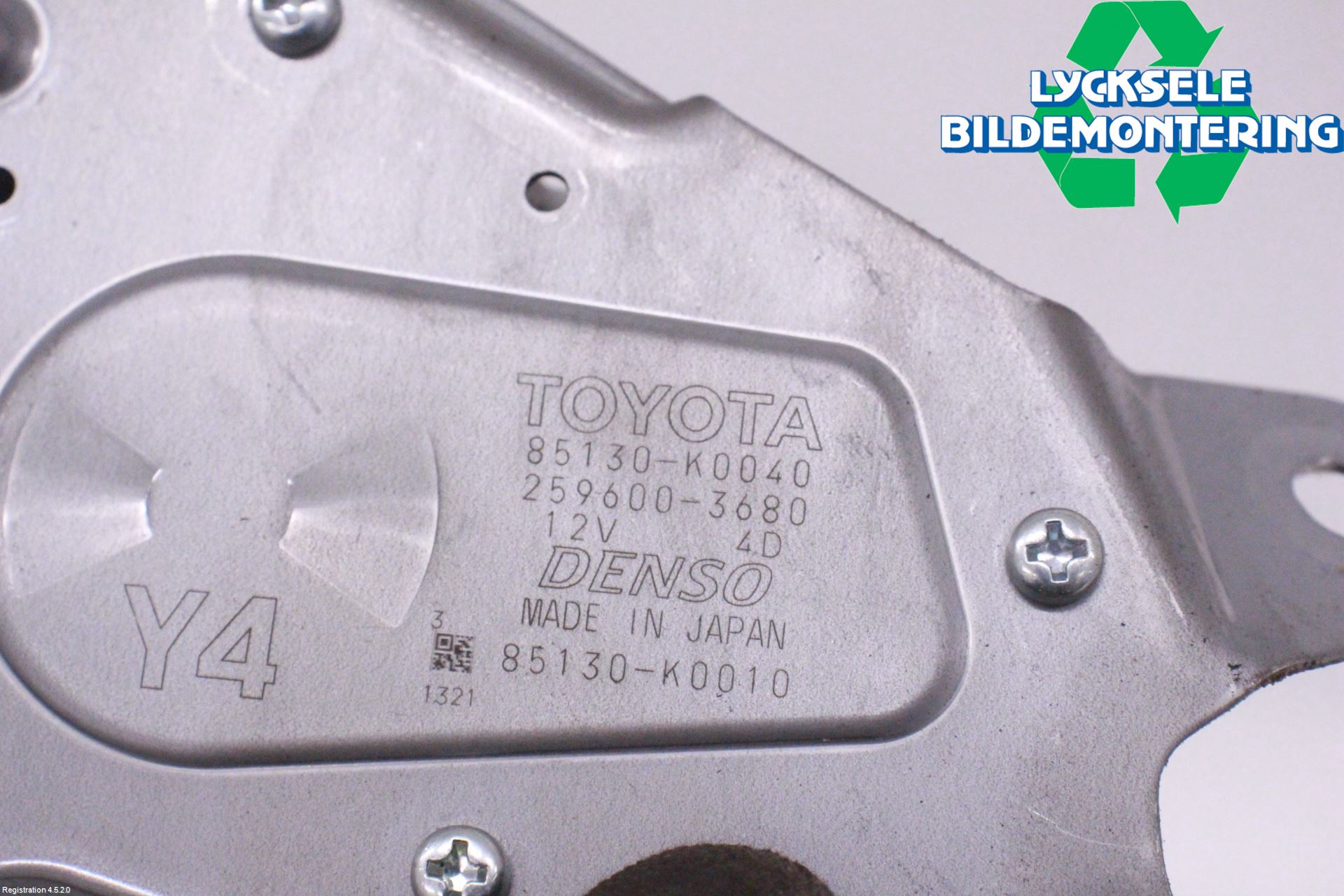 Toyota YARIS XP21 20- Torkarmotor Baklucka
