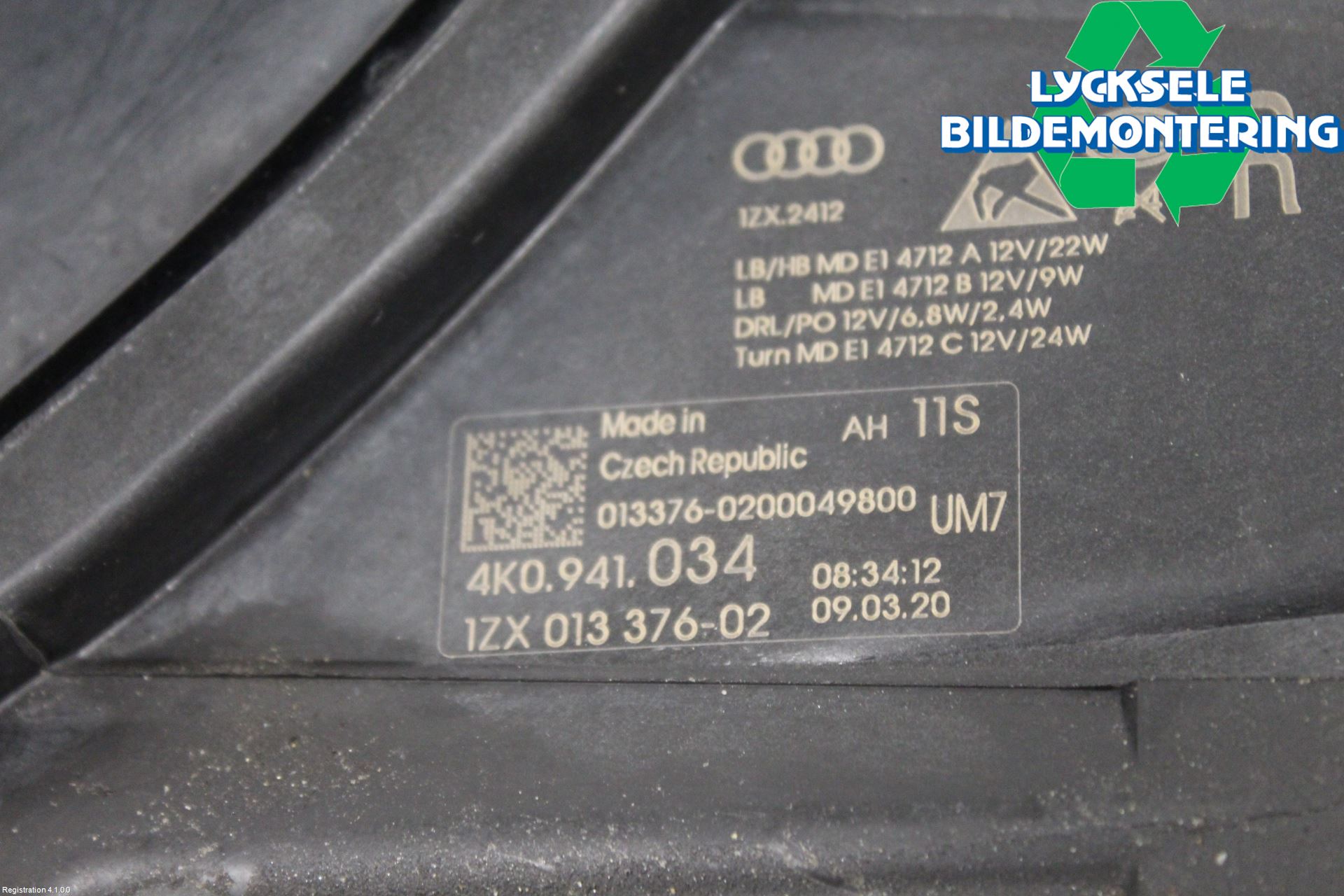 Audi A6 F2/C8 19- Strålkastare Höger