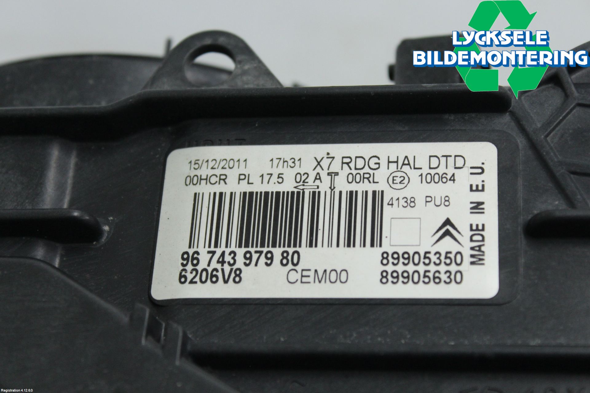 Citroen C5 08-17 Strålkastare Höger