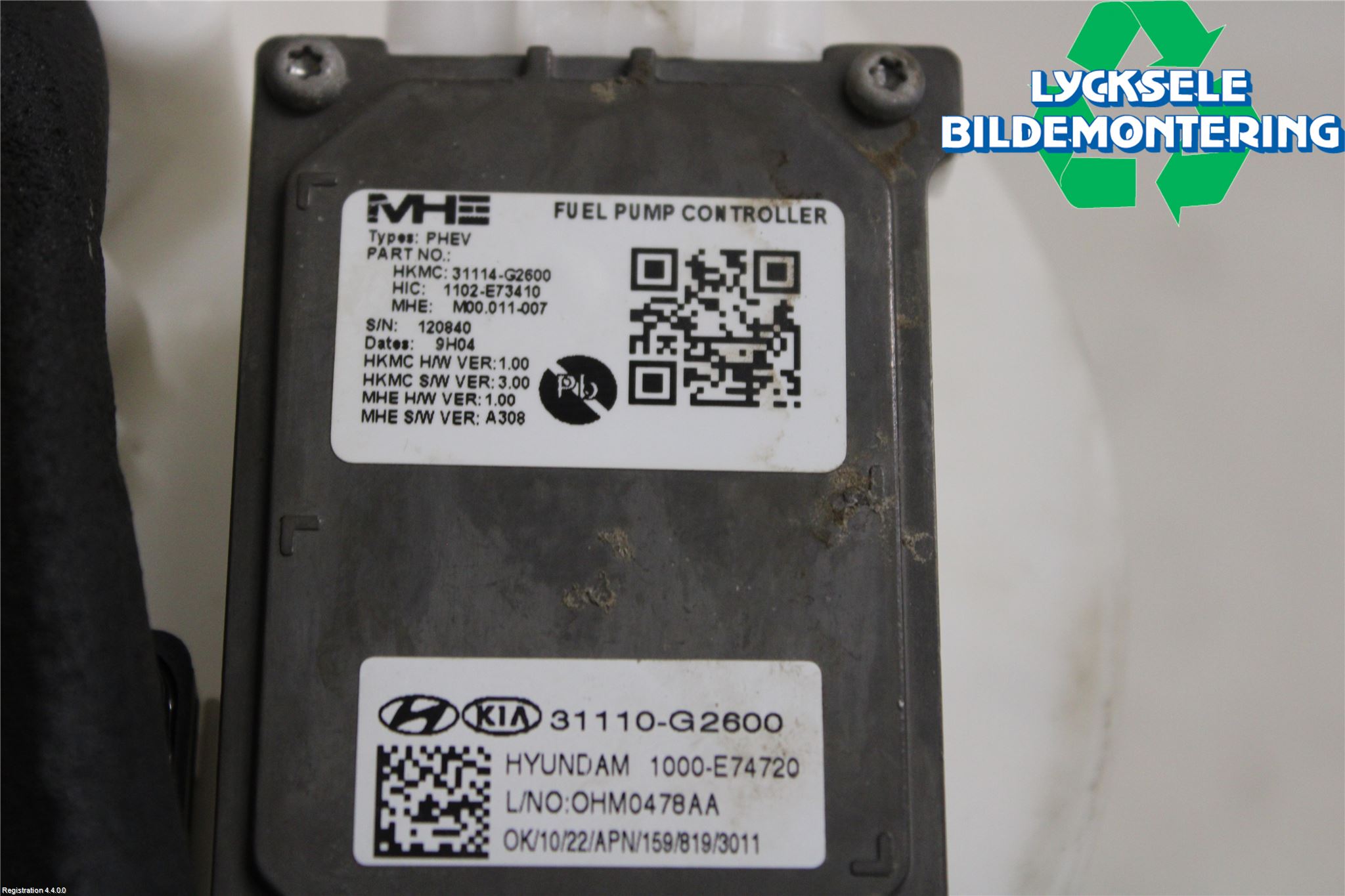 Hyundai IONIQ AE 17-22 Bränslepump El