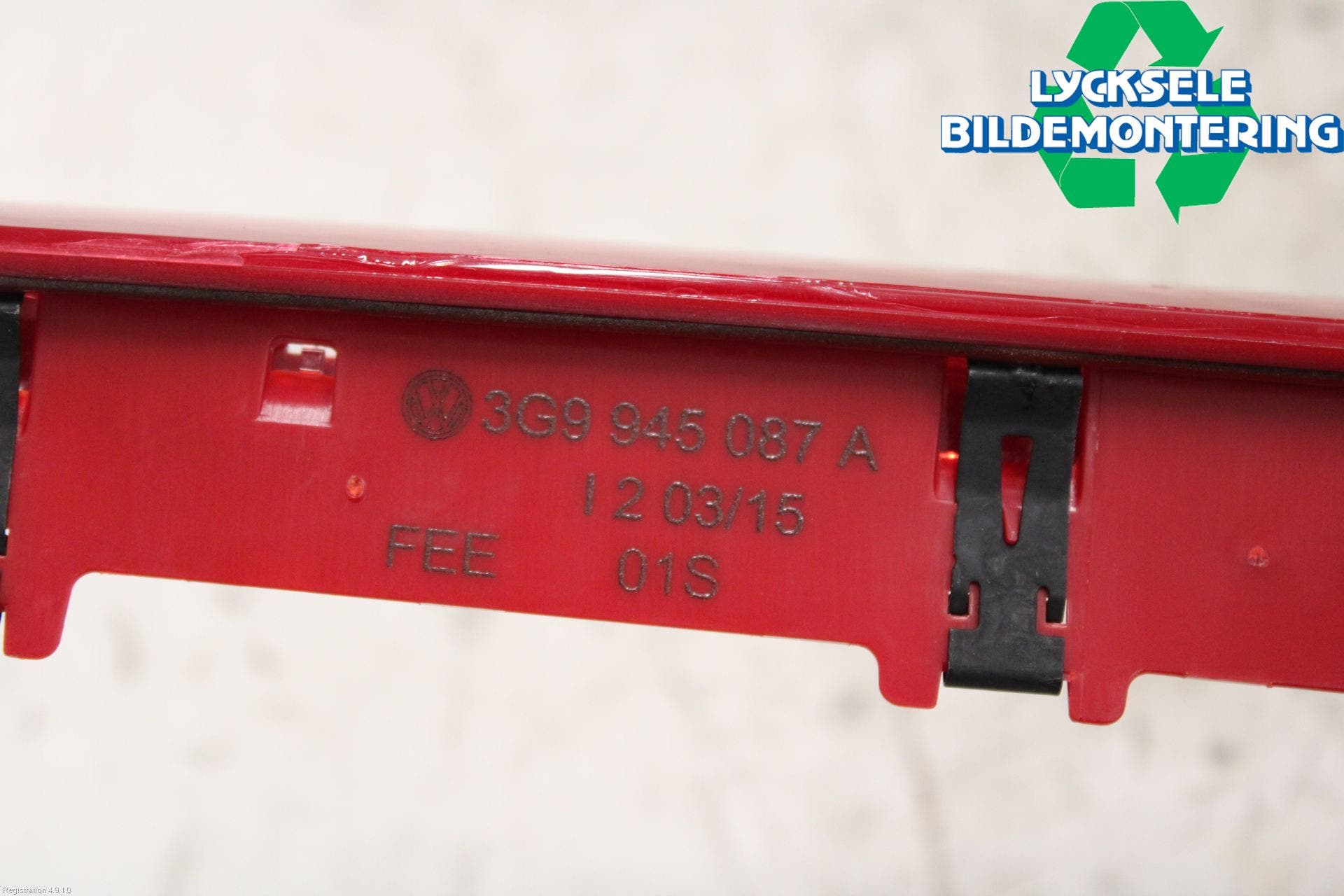 Volkswagen VW PASSAT 15-19 Bromsljus Bakruta