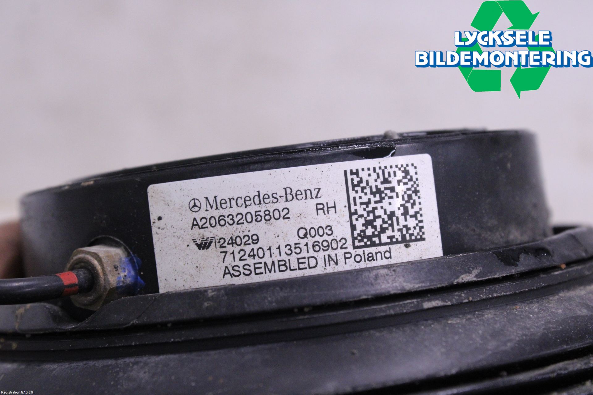 Mercedes-Benz MB C-KLASS (W206) 21- Nivå-Luftfjädring Bälg