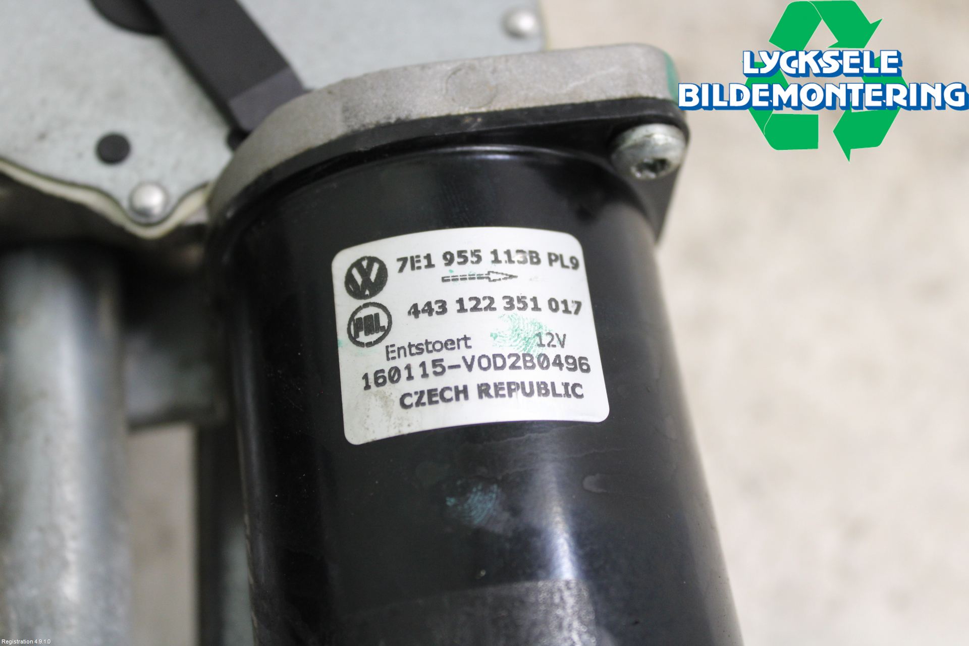 Volkswagen VW TRANSP/CARAVELLE (T6) 16-22 Torkarmotor Vindruta