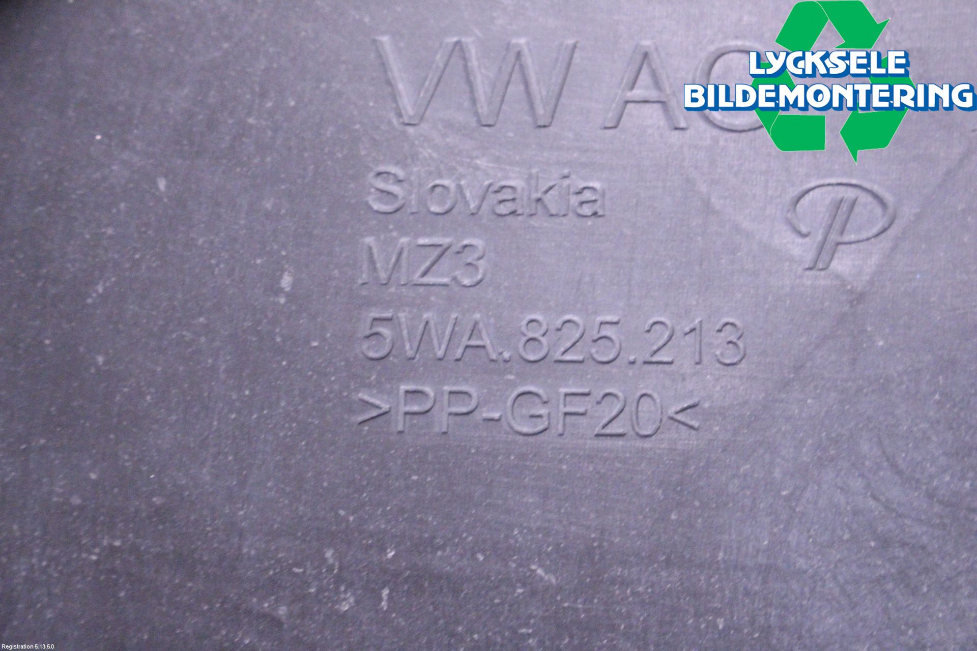 Volkswagen VW GOLF / E-GOLF VIII 20- Hasplåt Plåt-Plast
