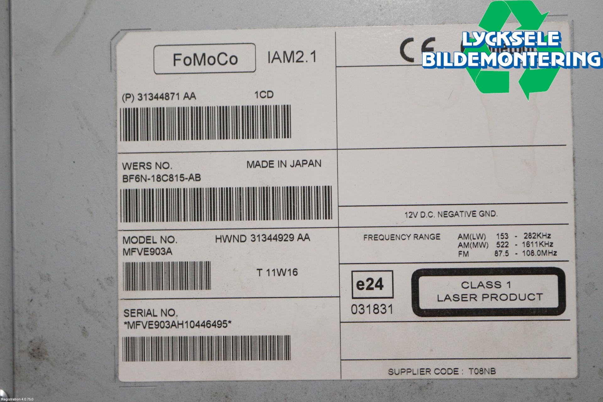 Volvo XC60 09-13 Cd Radio - Multimediapanel
