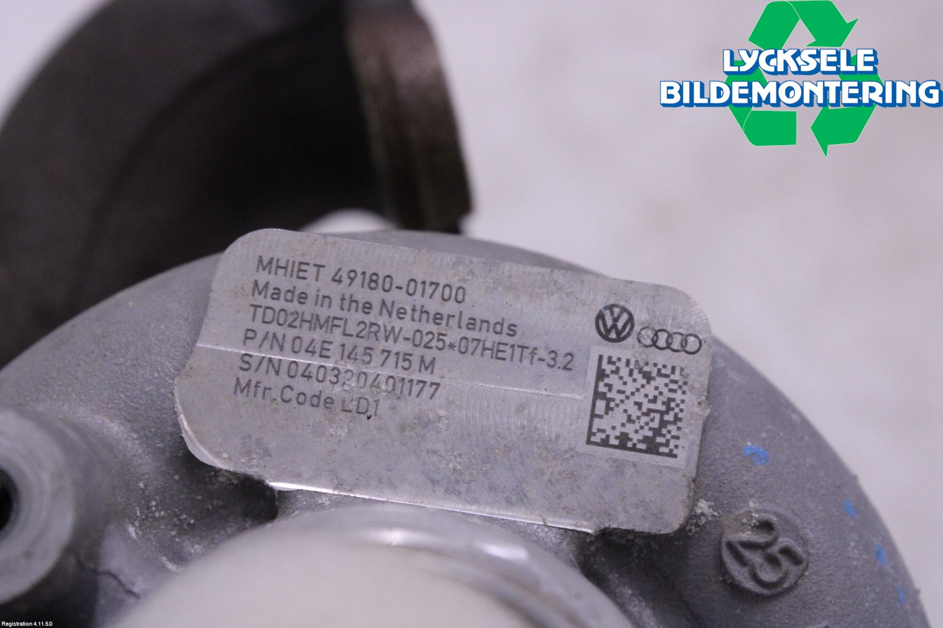 Volkswagen VW GOLF / E-GOLF VII 13-20 Turboaggregat