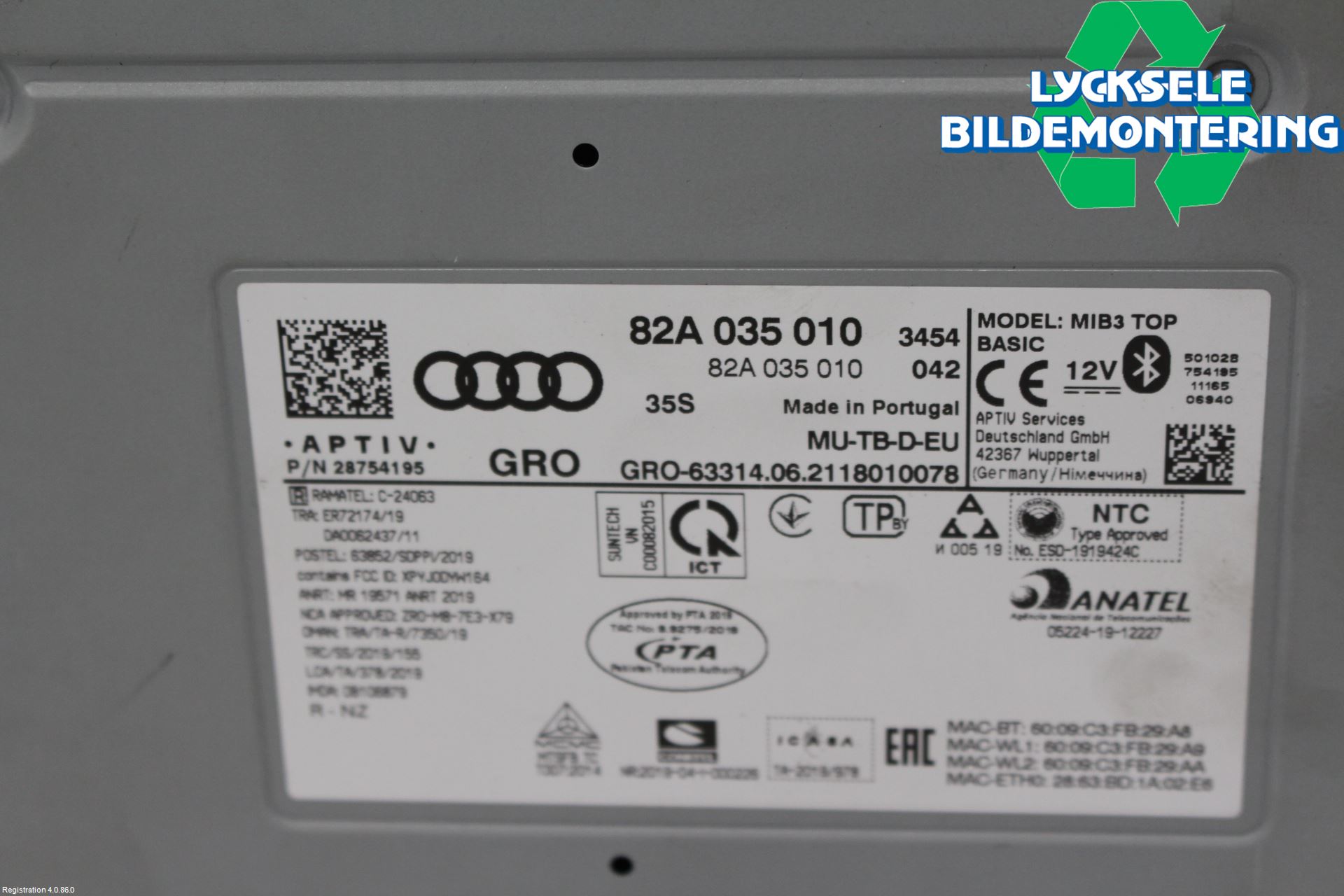 Audi A1 19- Cd Radio - Multimediapanel