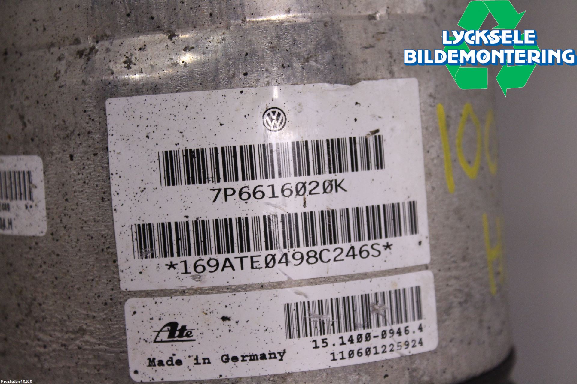 Volkswagen VW TOUAREG 7P 11-18 Nivå-Luftfjädring Bälg