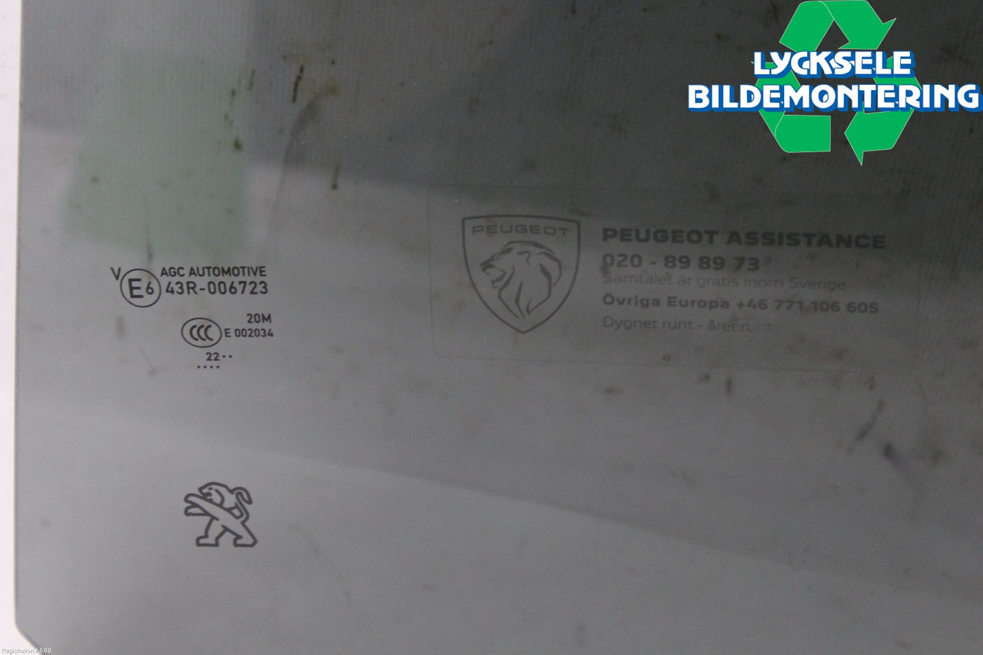 Peugeot 2008/E-2008 20- Dörruta Bak Vänster