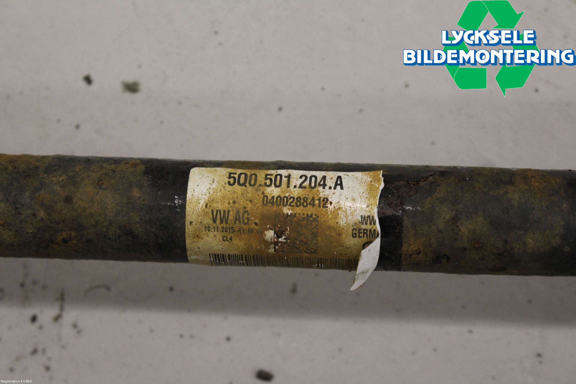 Volkswagen VW GOLF / E-GOLF VII 13-20 Drivaxel Bak Höger