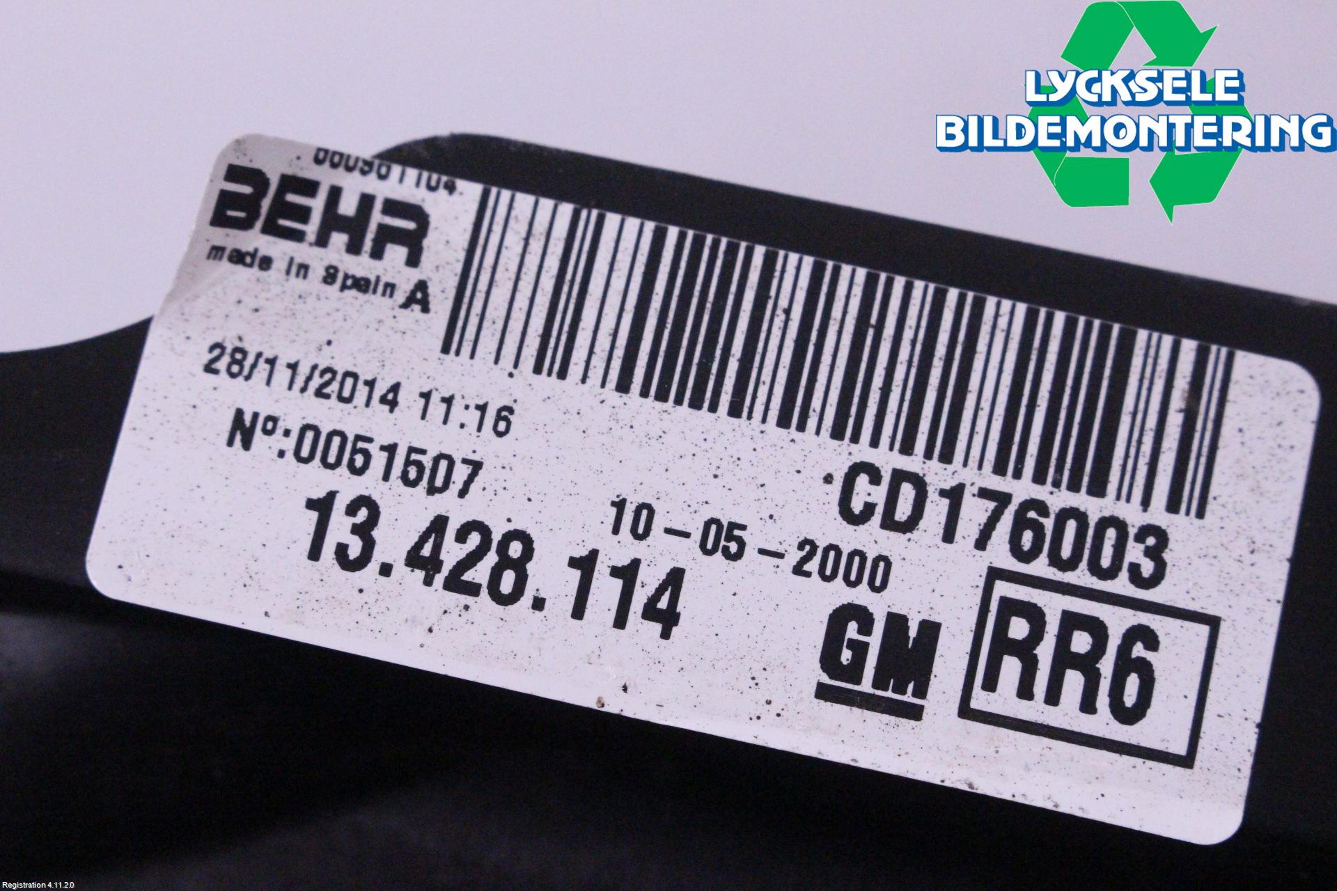 Opel CORSA E 15-19 Kylfläkt El