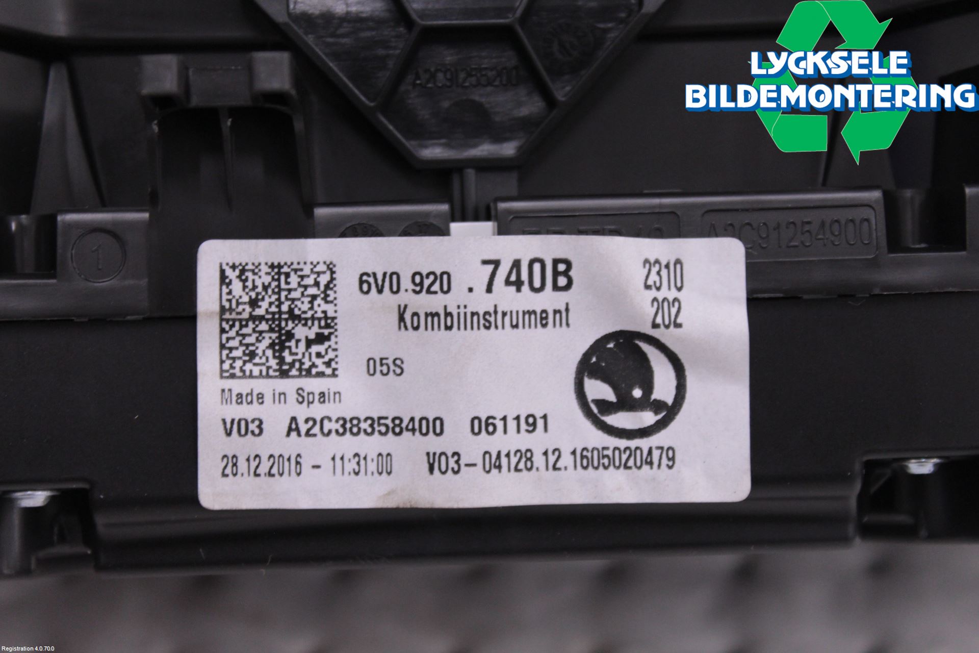 Skoda FABIA 15-21 Instrument Komb