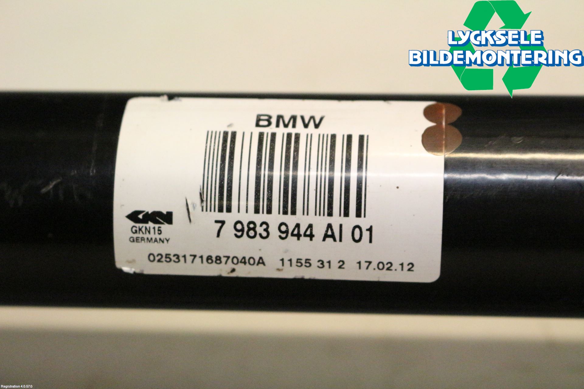 BMW 6 F12/F13 10-18 Drivaxel Bak Höger