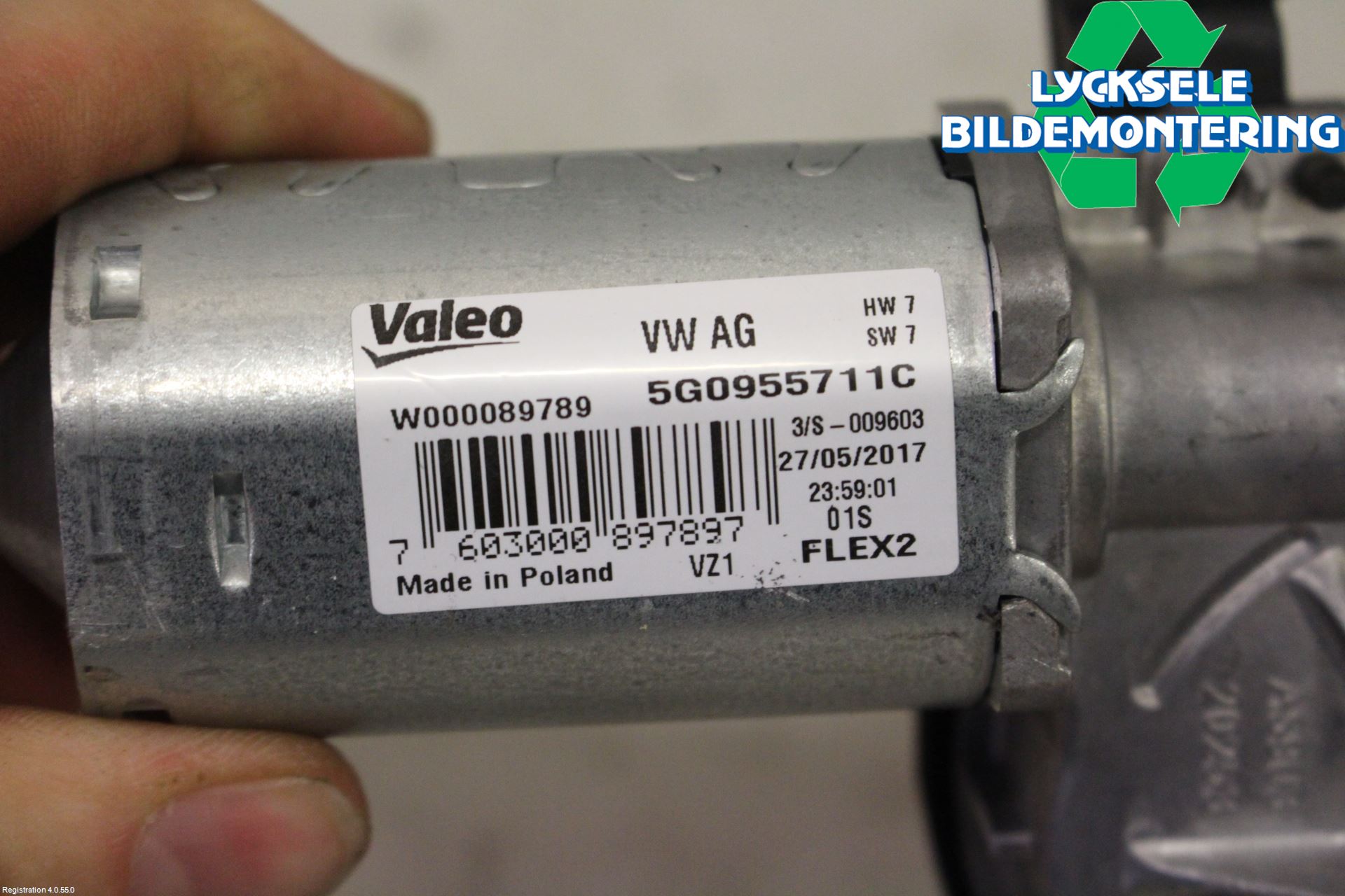 Volkswagen VW PASSAT 15-19 Torkarmotor Baklucka