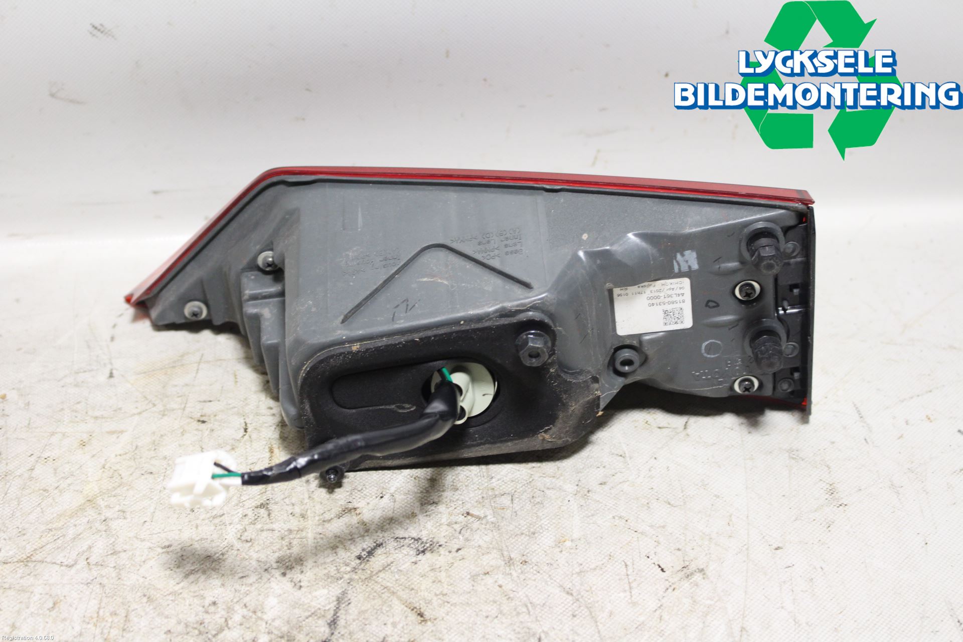 Lexus IS 250/350 14-20 Bakljus Lucka Hö