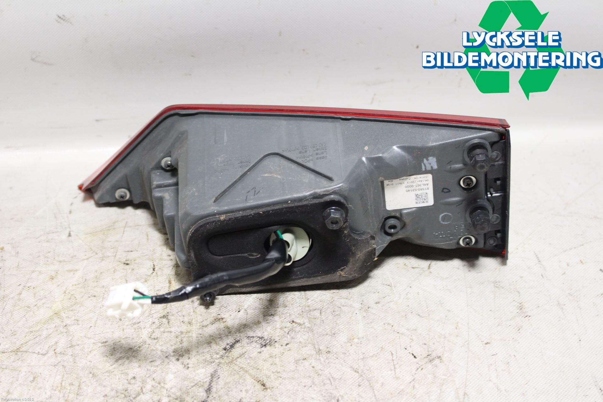 Lexus IS 250/350 14-20 Bakljus Lucka Hö