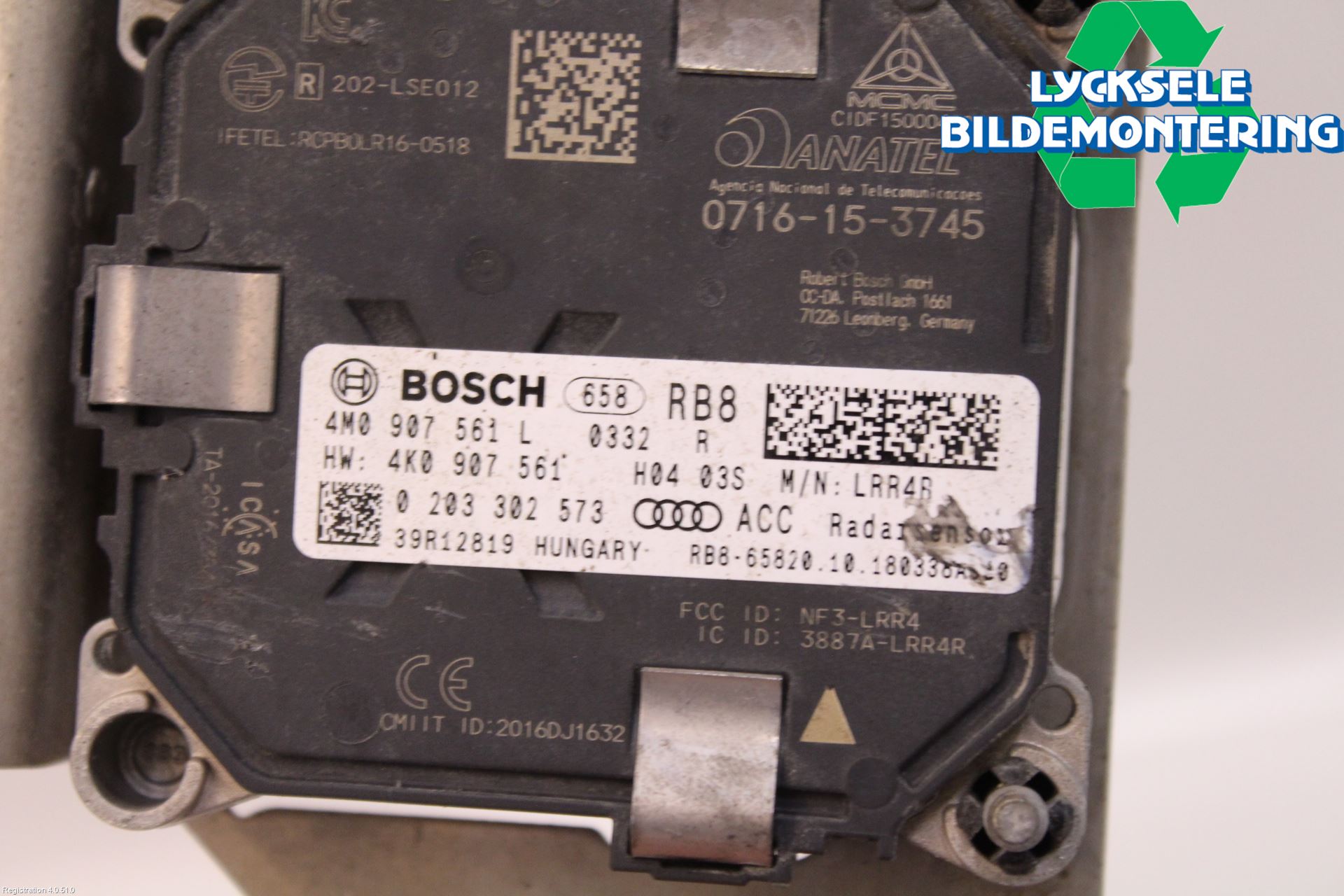 Audi Q8/SQ8 4M 19- Sensor Aktivt Kollisionsskydd