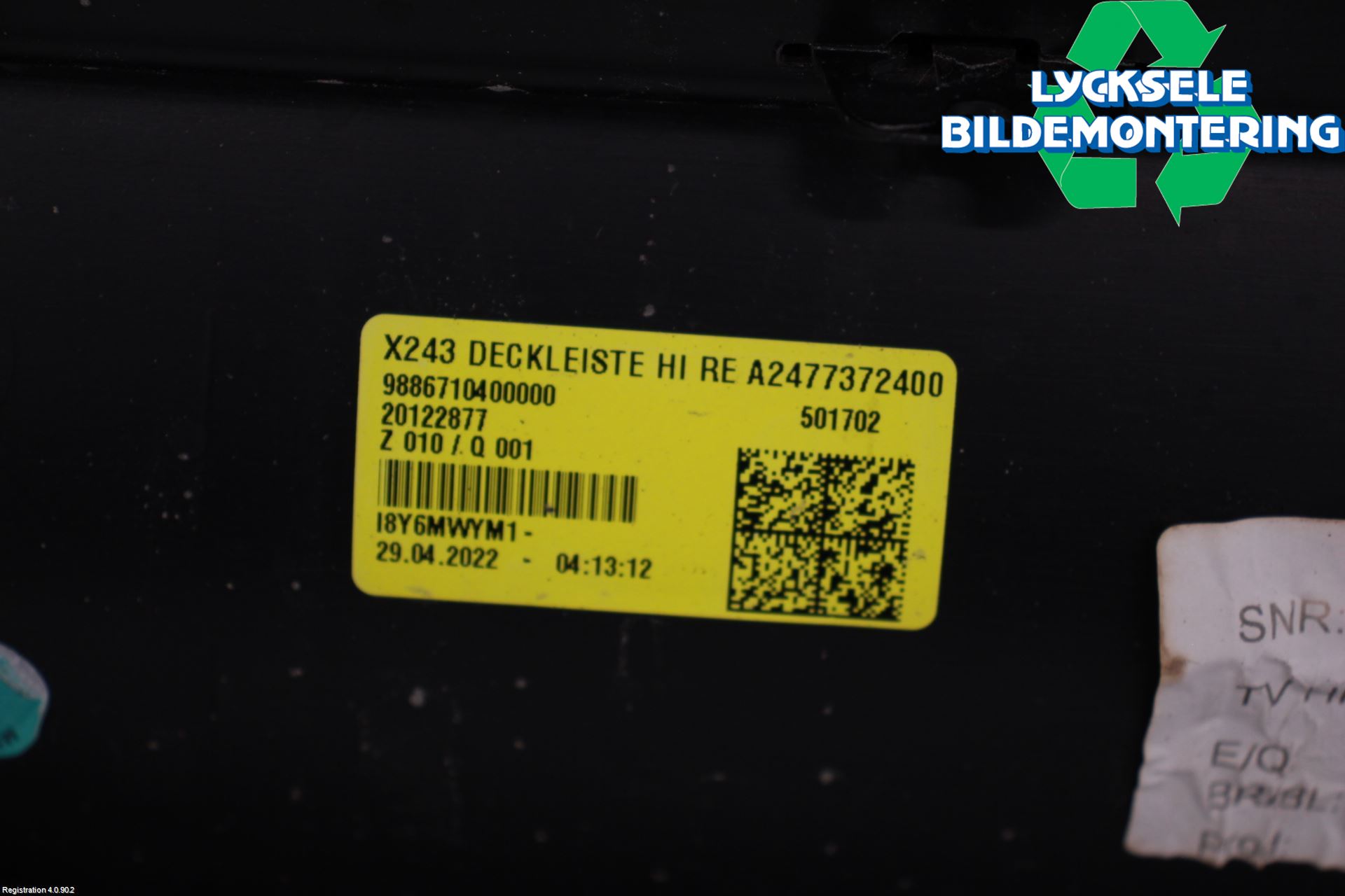 Mercedes-Benz MB EQB (X243) 22- Dörr Dekorlist Bak Hö