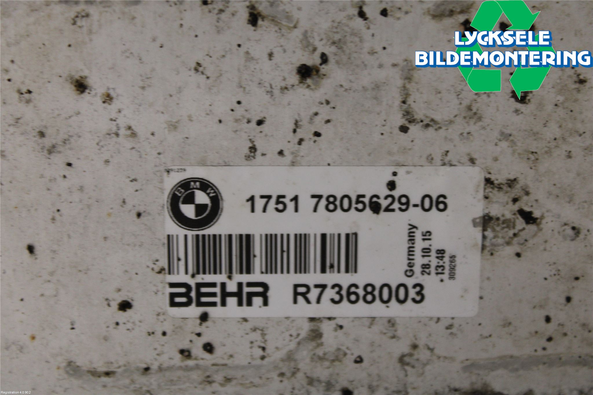 BMW 5 F10/F11/F18 09-17 Laddluft-Intercooler Kyl
