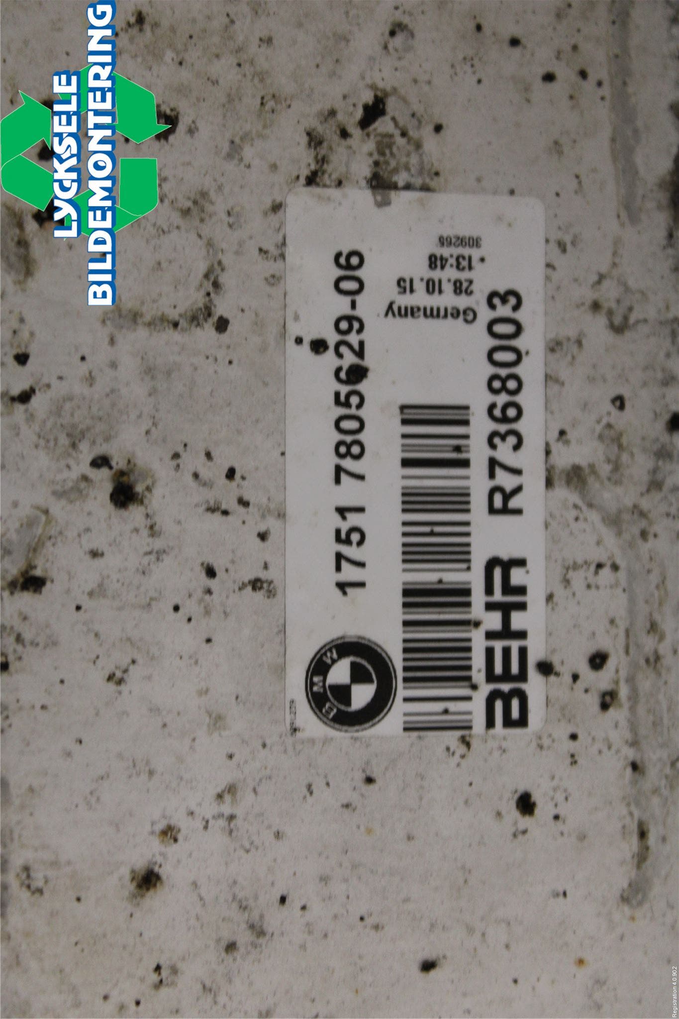 BMW 5 F10/F11/F18 09-17 Laddluft-Intercooler Kyl