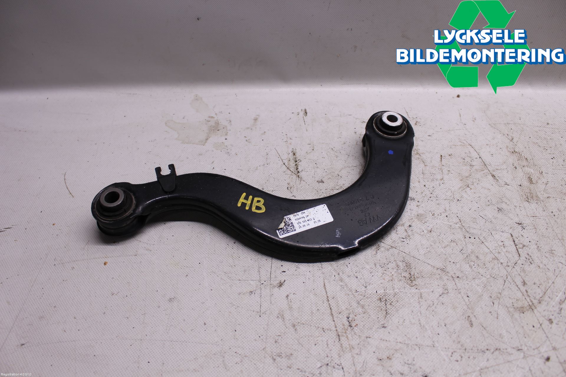 Volkswagen VW PASSAT 15-19 Bärarm Bak Övre Höger