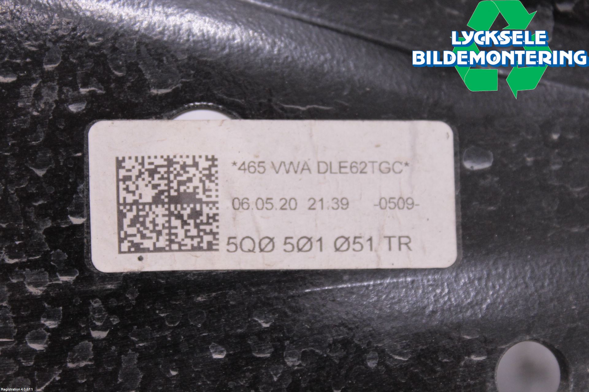 Volkswagen VW GOLF / E-GOLF VII 13-20 Bärarm Bak Vänster