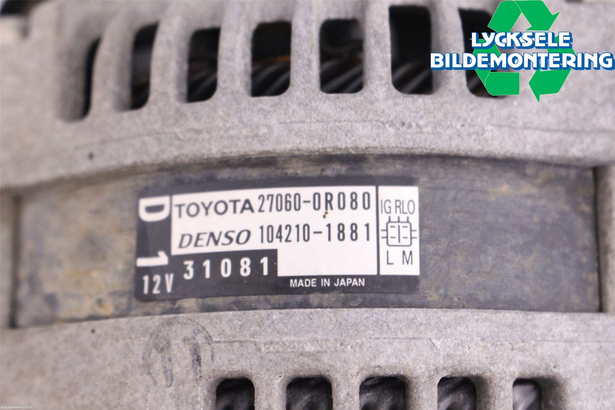 Toyota AVENSIS 09-15 Generator