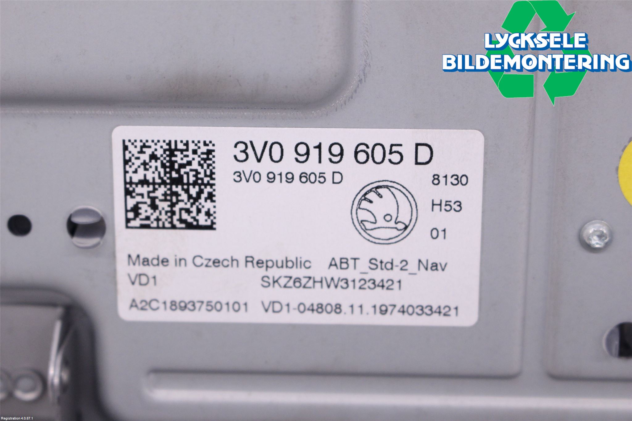 Skoda SUPERB 16-24 Multifunktionsdisplay