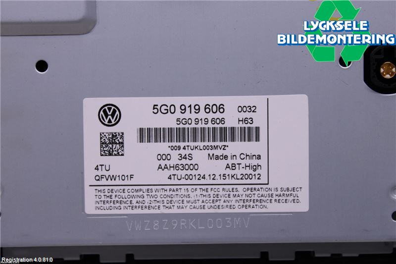 Volkswagen VW PASSAT 15-19 Cd Radio - Multimediapanel