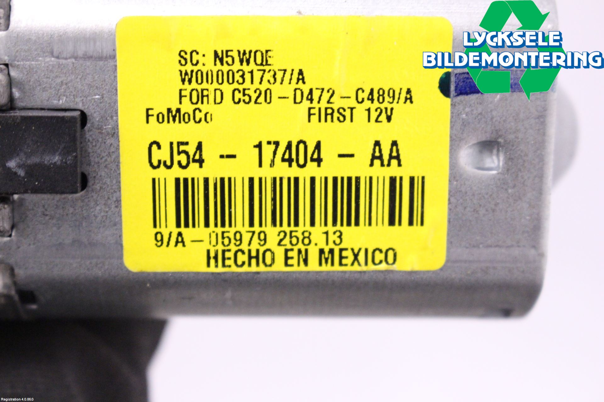 Ford KUGA 13-16 Torkarmotor Baklucka