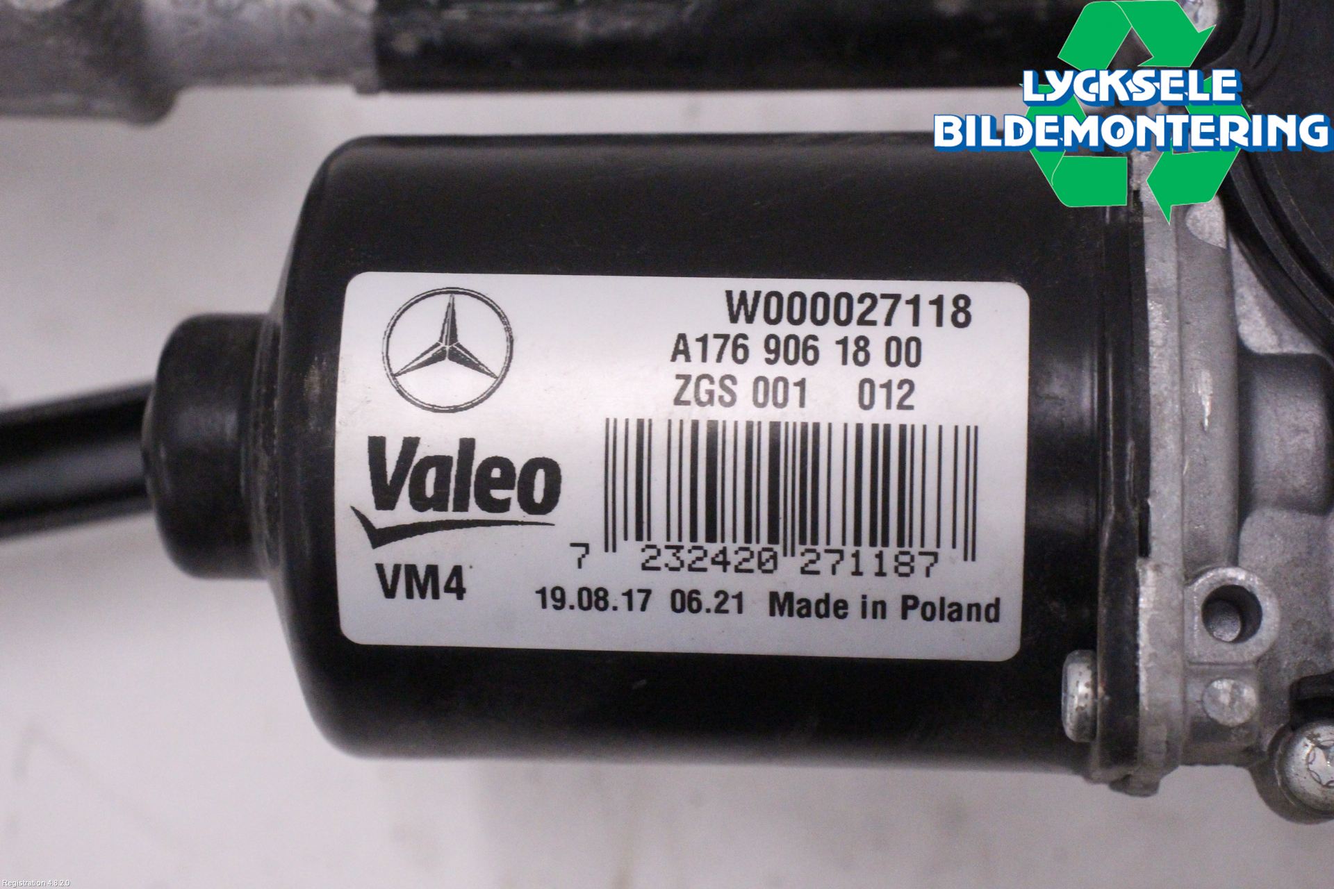 Mercedes-Benz MB CLA-KLASS (C117/X117) 13-19 Torkarmotor Vindruta