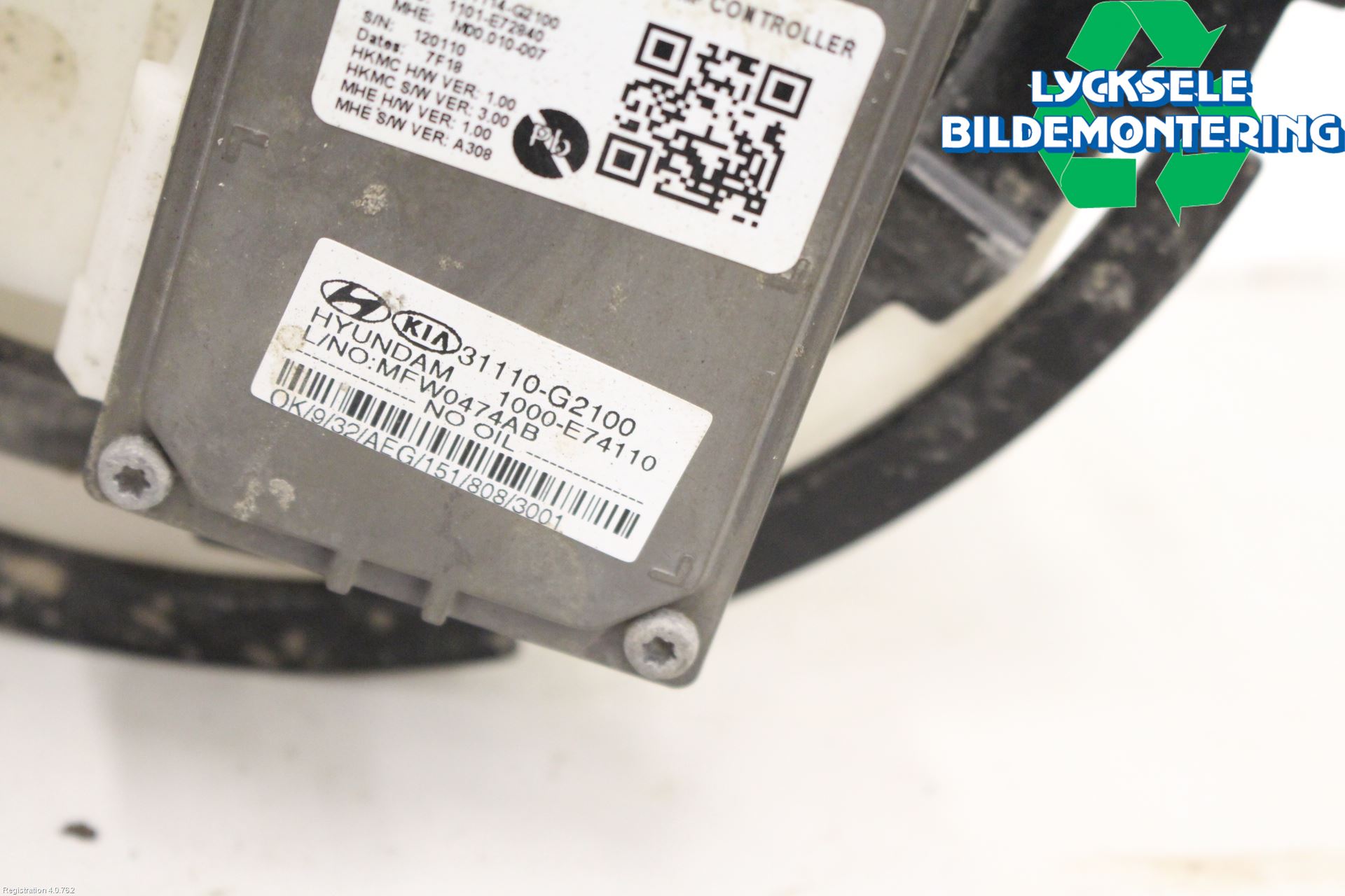 Kia NIRO (DE) 17-22 Bränslepump El