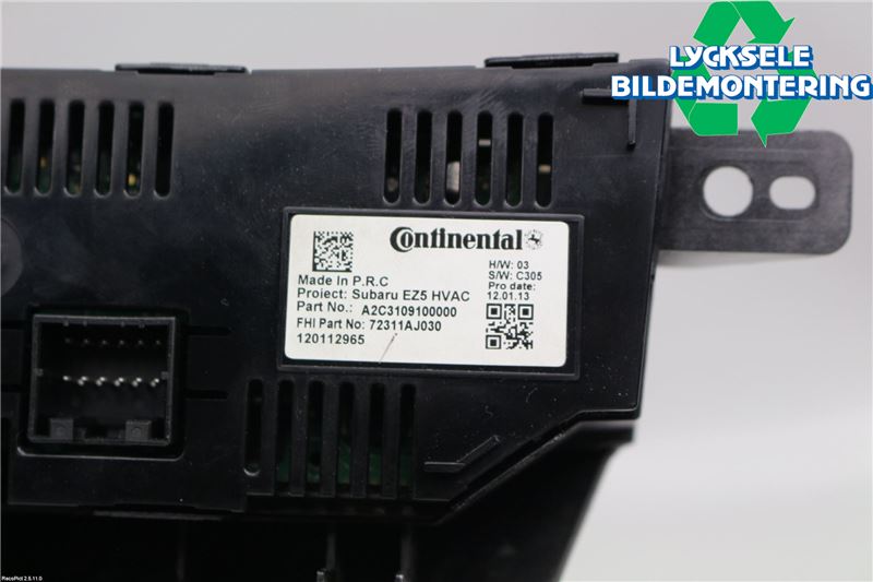 Subaru OUTBACK 10-15 Ac Styrenhet Ac Manöveren