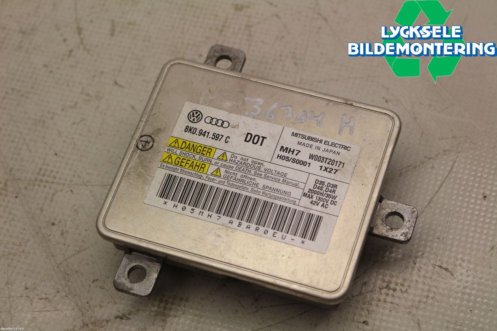 Volkswagen VW TRANSP/CARAVELLE (T5) 04-15 Styrenhet Strålkastare