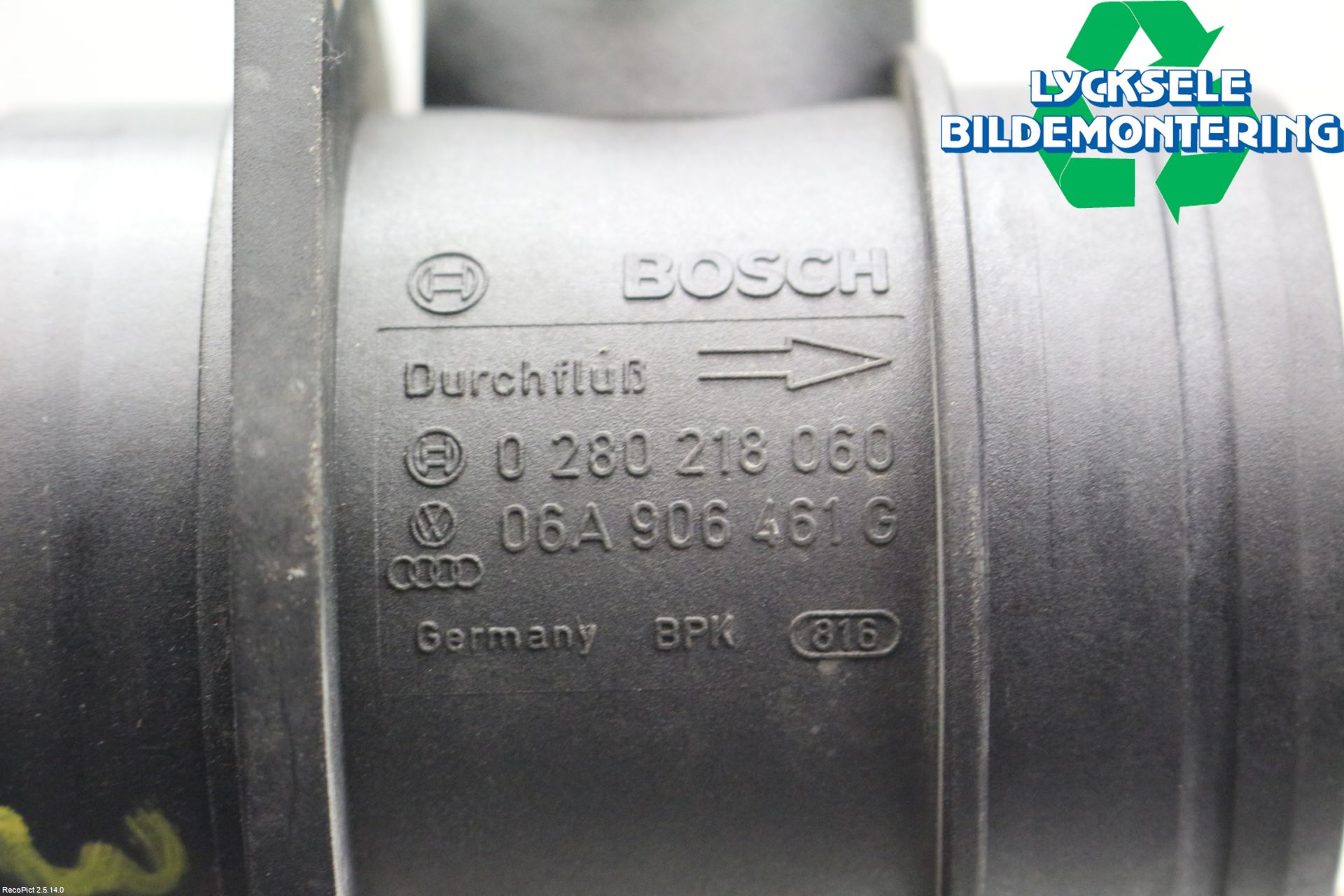 Volkswagen VW SHARAN      01-10 Injluftmassamätare